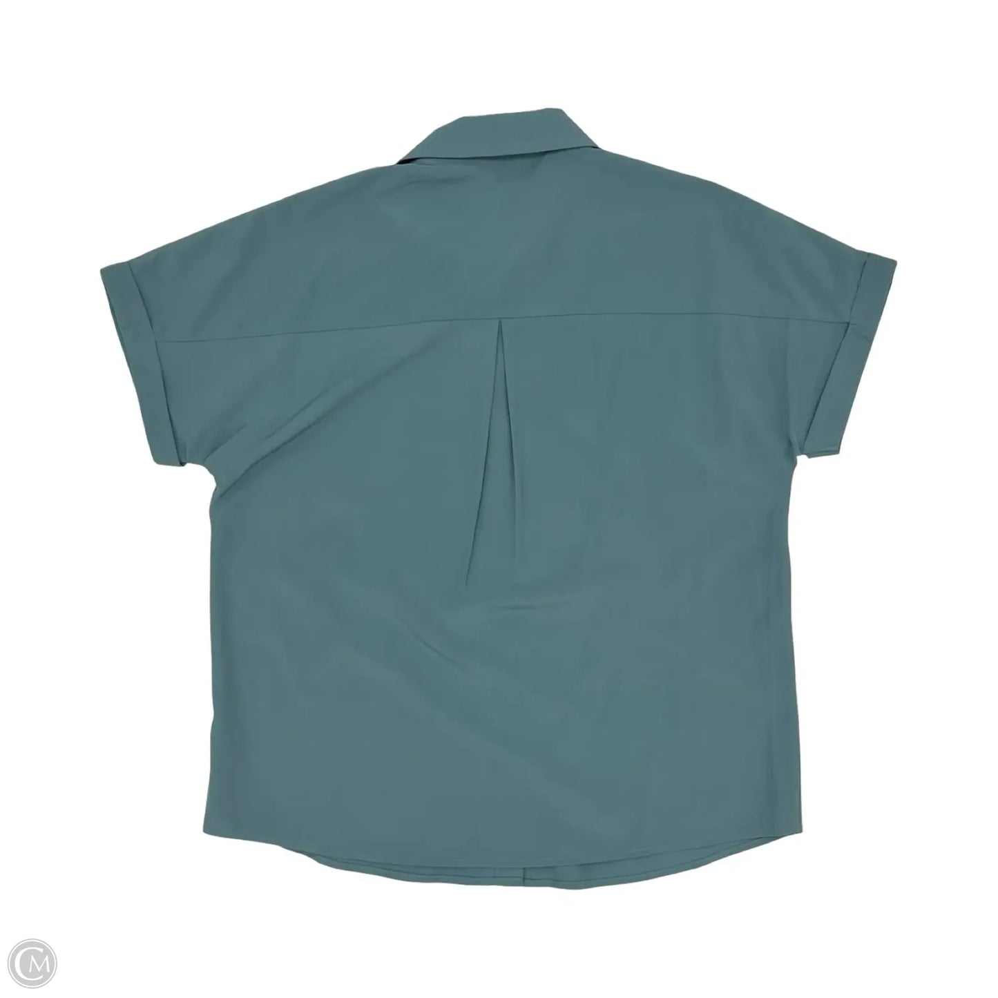 Blouse Short Sleeve By Clothes Mentor In Blue, Size: L