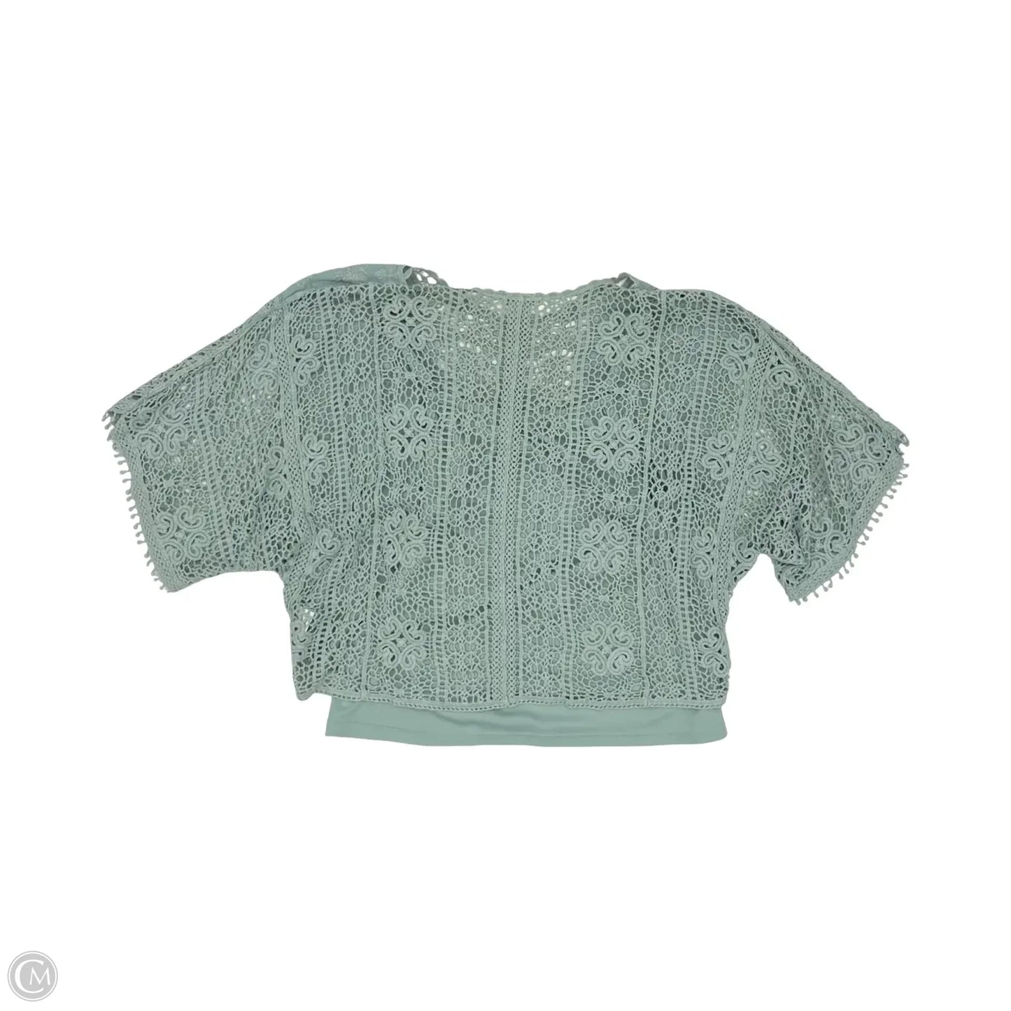 Top Short Sleeve By Democracy In Green, Size: L