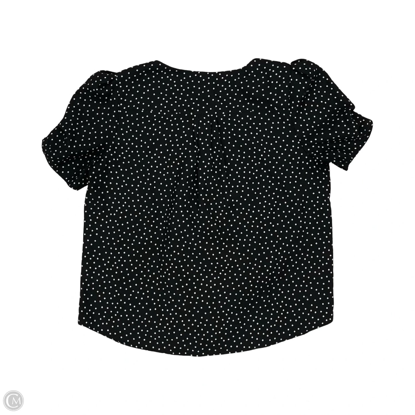 Blouse Short Sleeve By Jones And Co In Black & White, Size: L