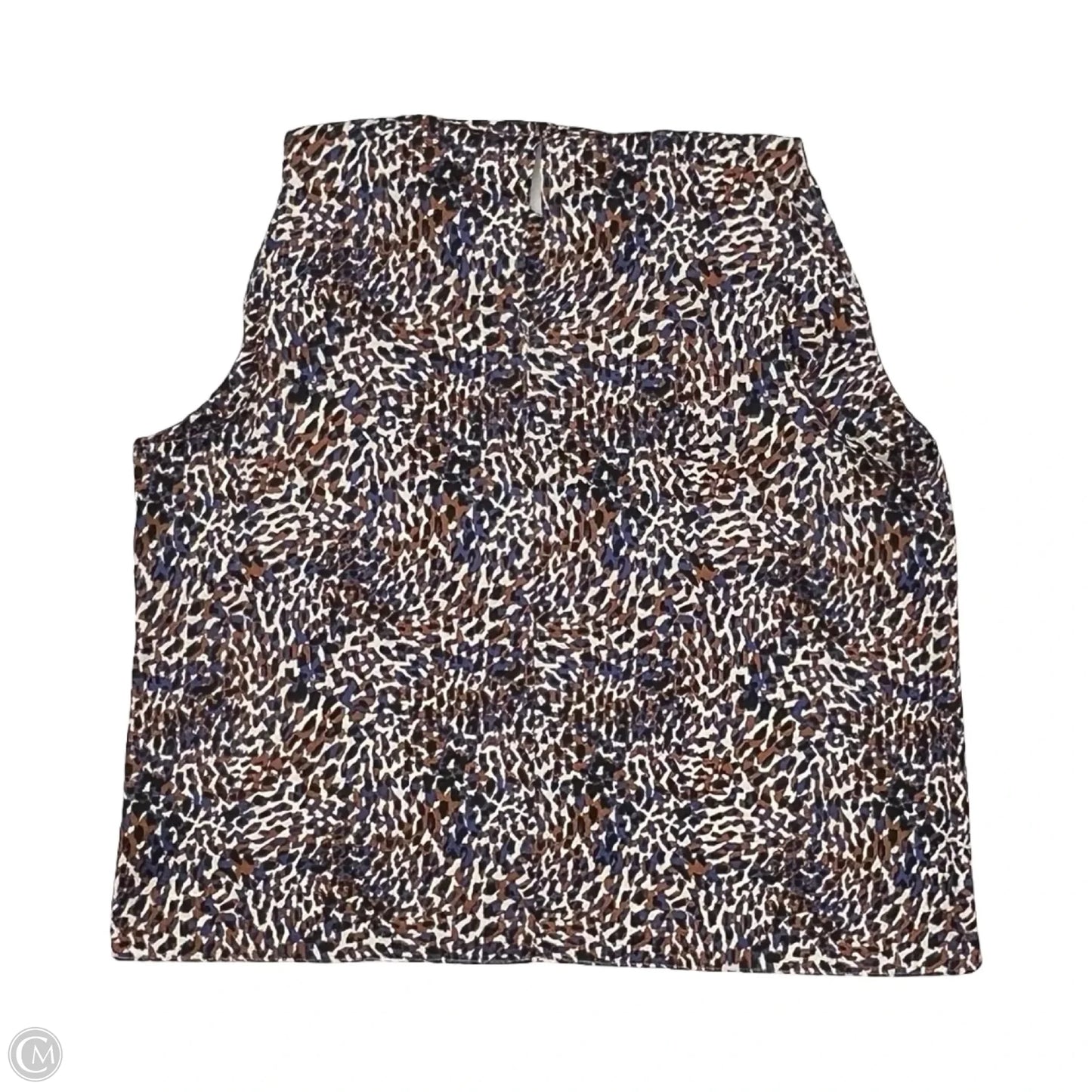 Blouse Sleeveless By Nine West In Blue & Orange, Size: Xl