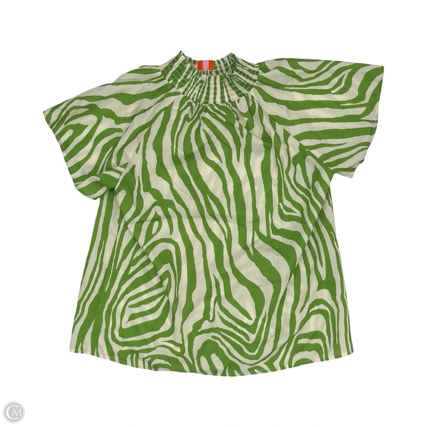 Blouse Short Sleeve By Thml In Green, Size: M