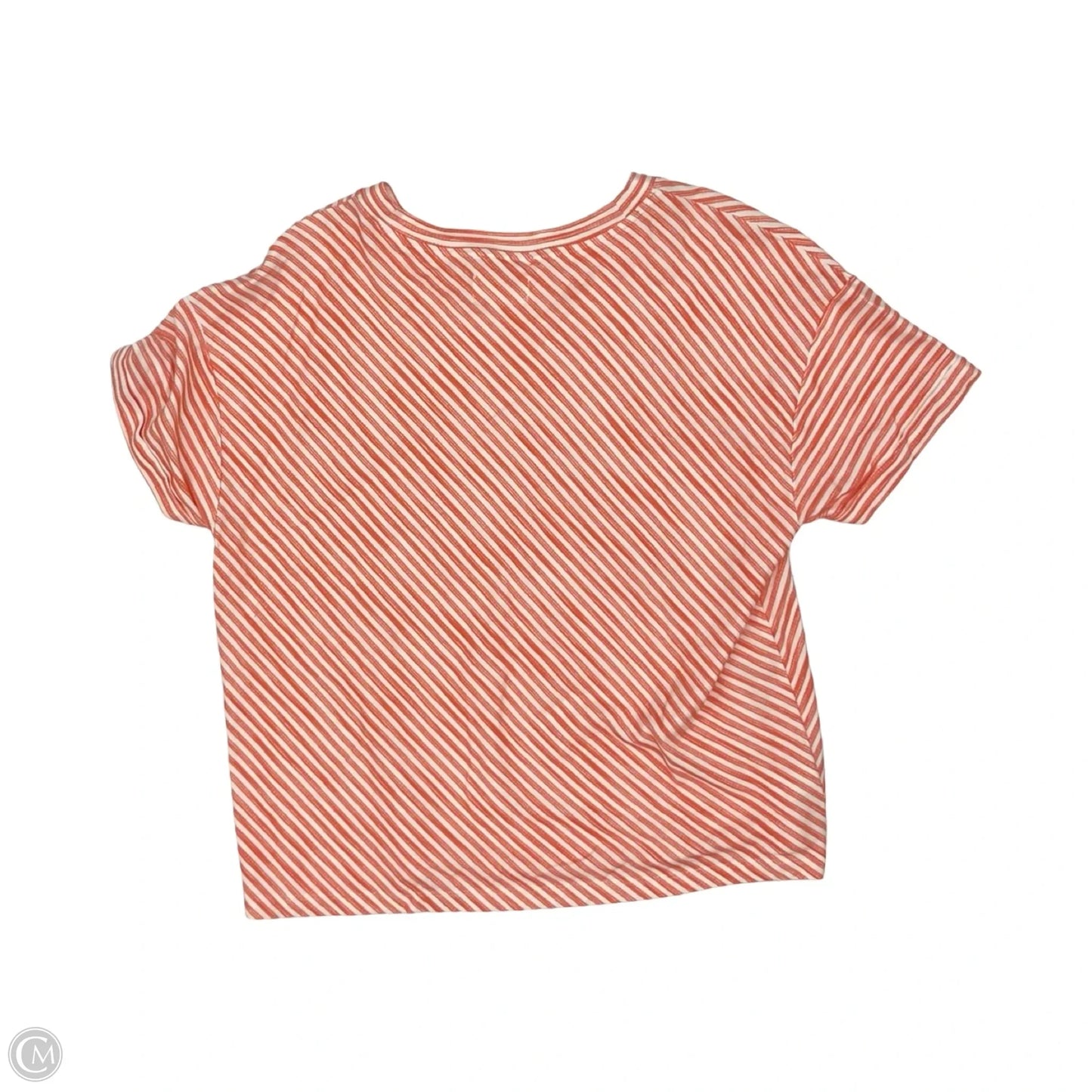 Top Short Sleeve By Lou And Grey In Orange & White, Size: S