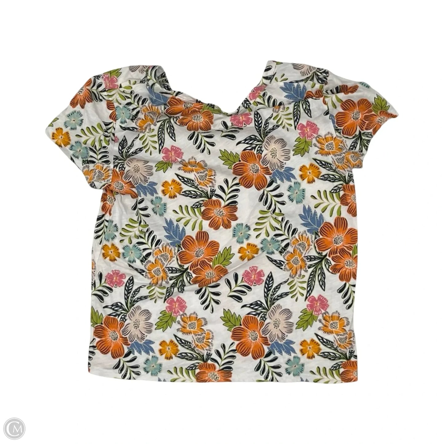 Top Short Sleeve By Loft In Floral Print, Size: S