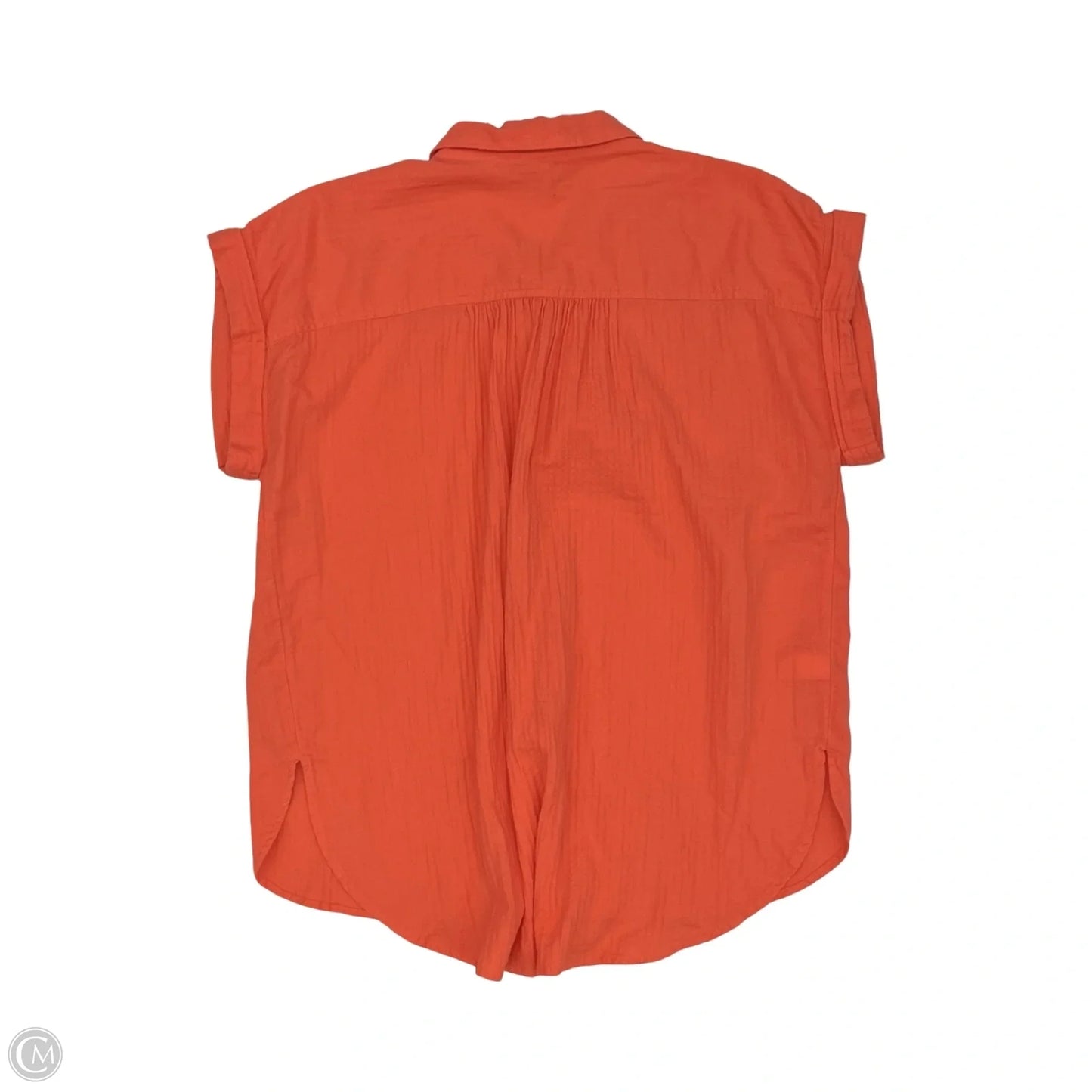 Blouse Short Sleeve By Loft In Orange, Size: L
