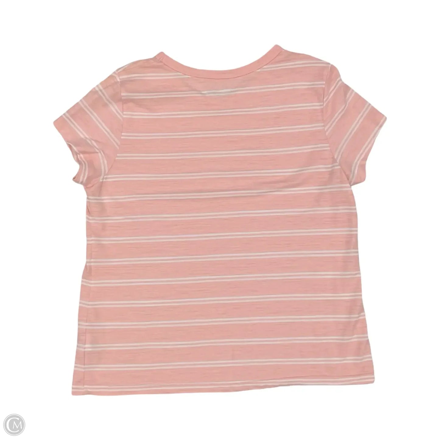 Top Short Sleeve By Time And Tru In Pink & White, Size: S
