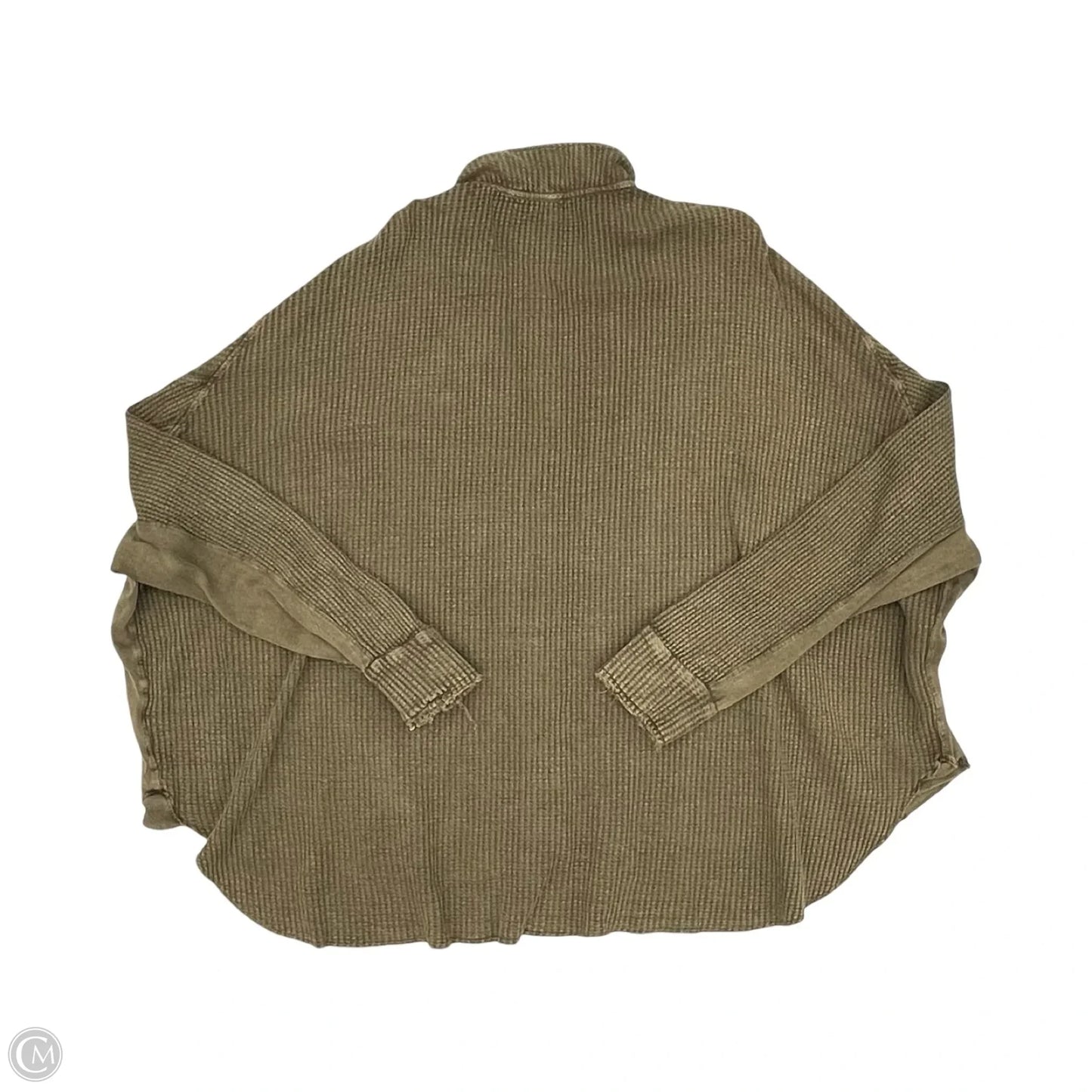 Jacket Shirt By Free People In Green, Size: L