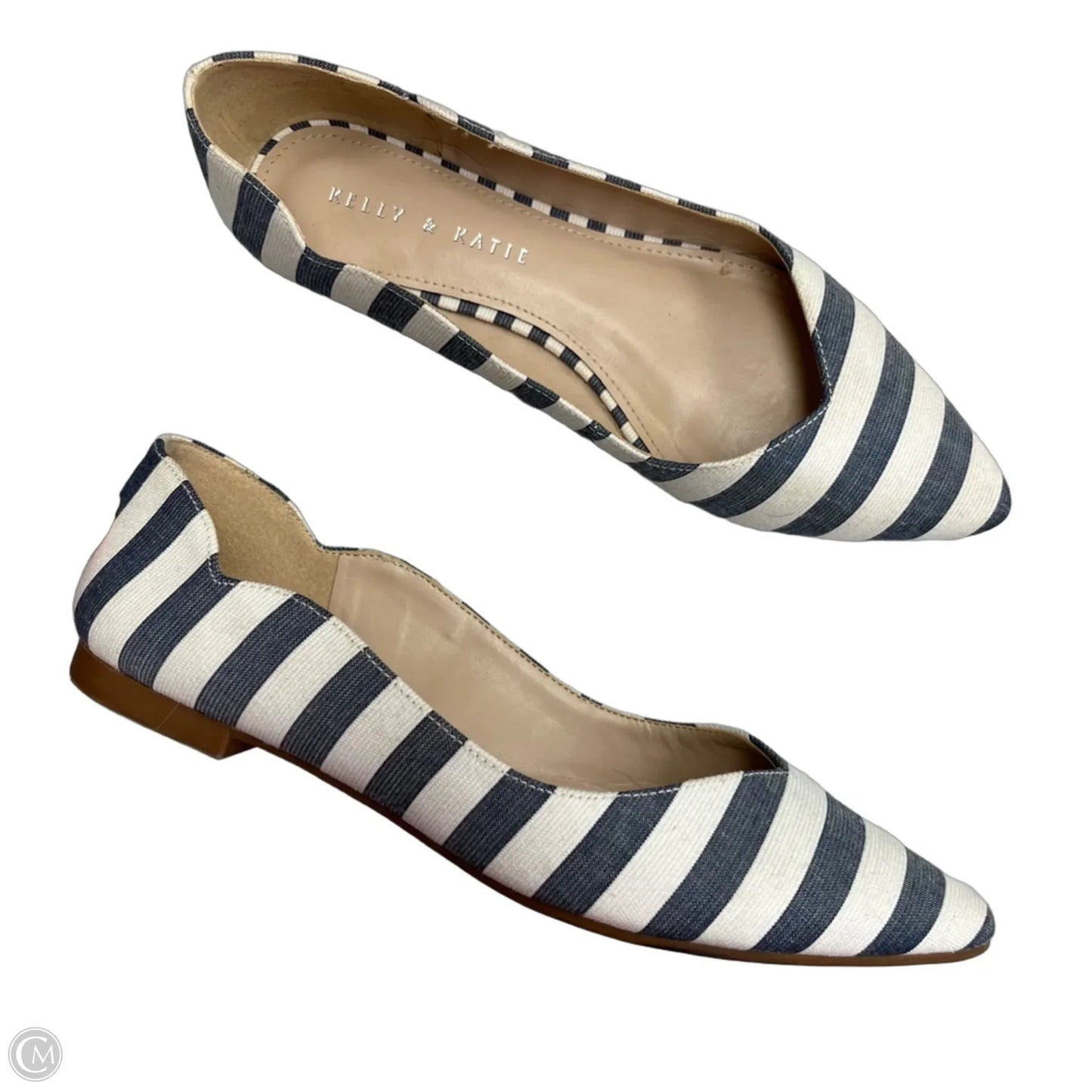 Shoes Flats By Kelly And Katie In Blue & White, Size: 8