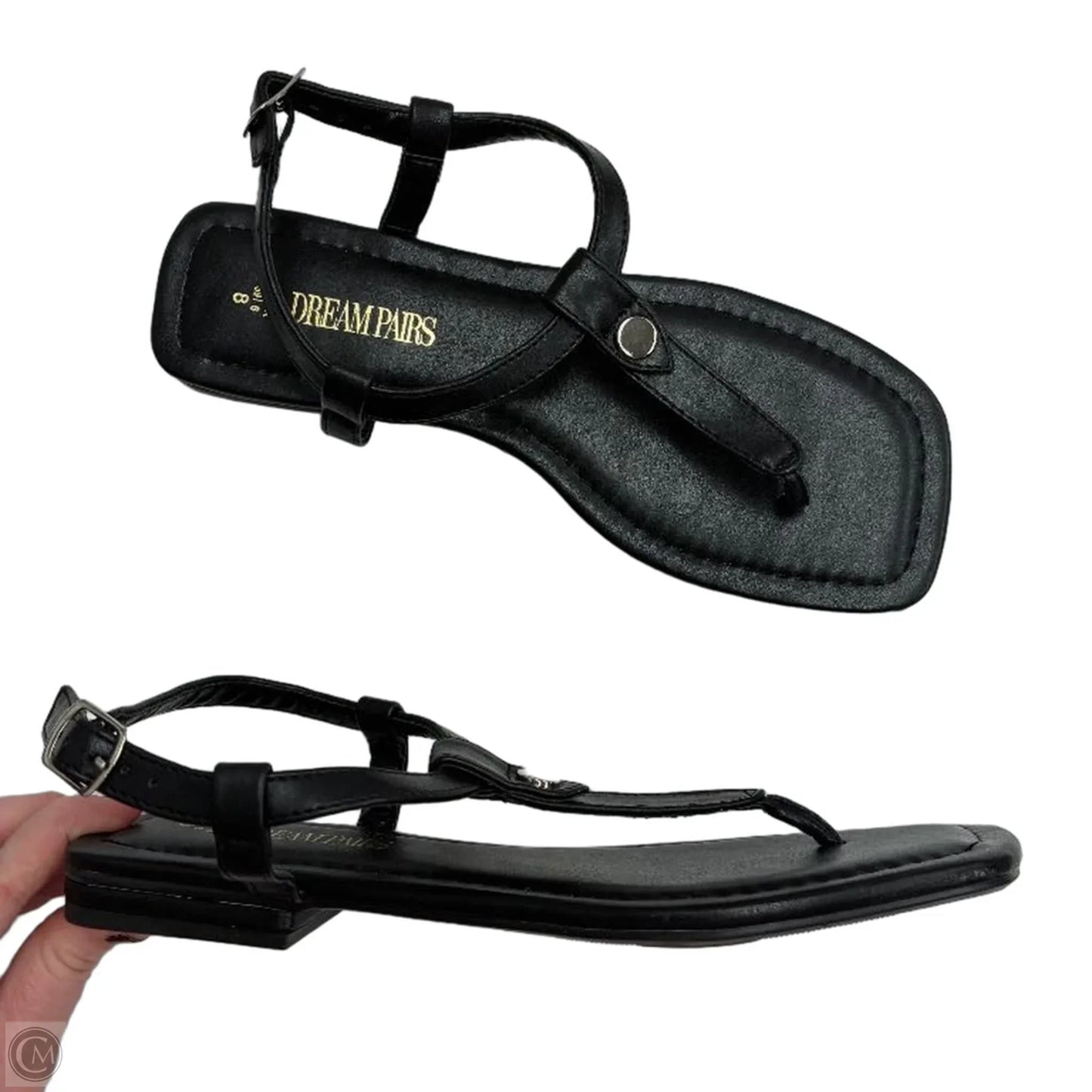 Sandals Flats By Dreamers In Black, Size: 8