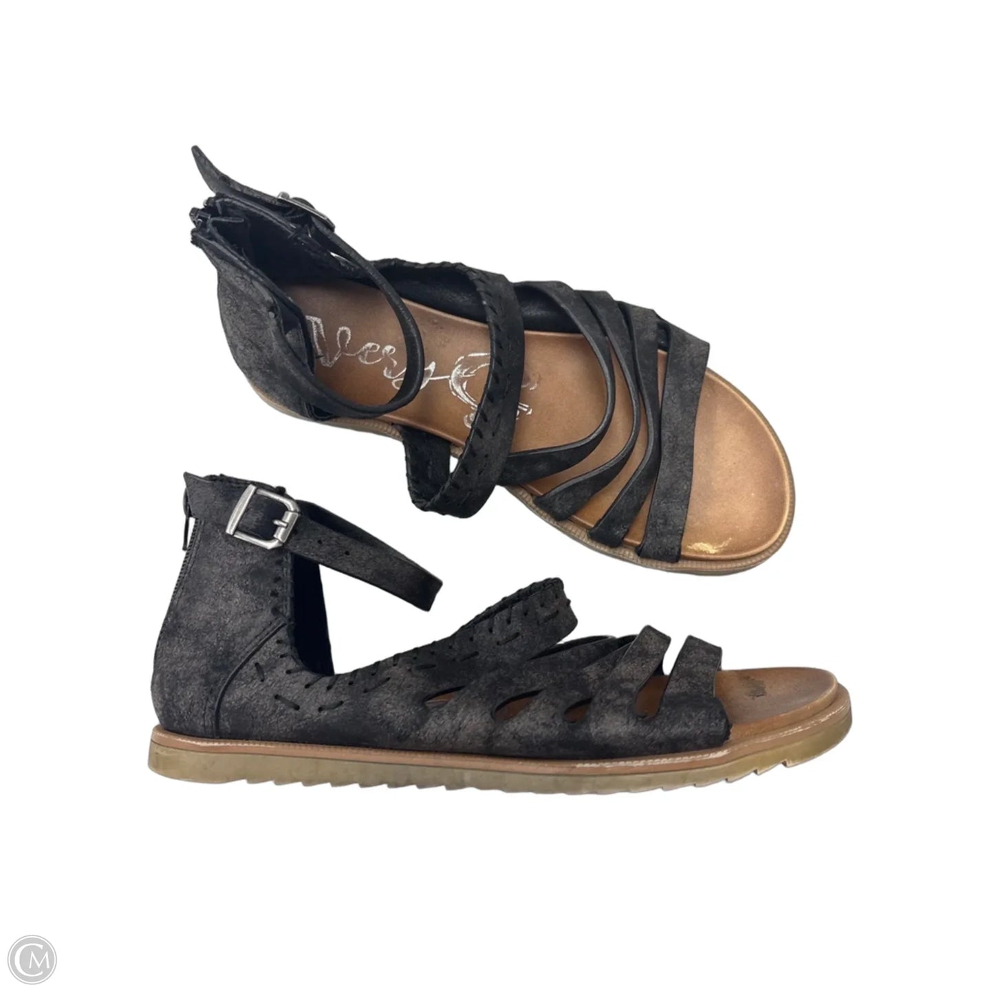 Sandals Flats By Very G In Black, Size: 8.5