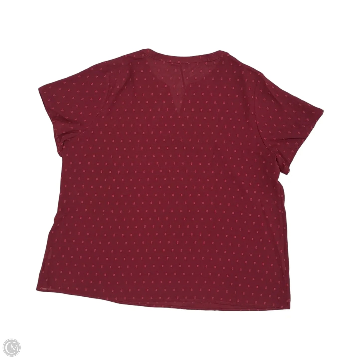 Blouse Short Sleeve By Clothes Mentor In Red, Size: 2x