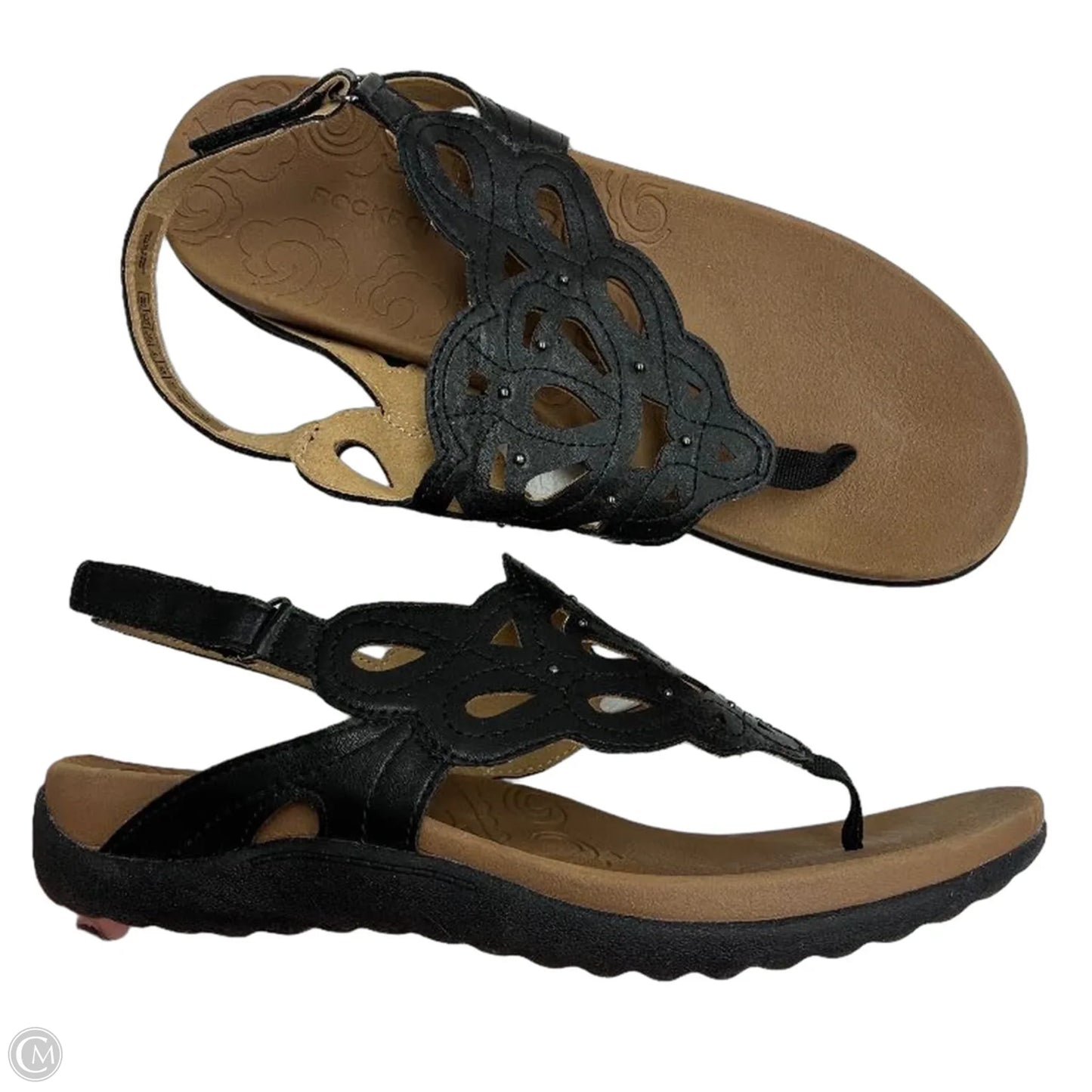Sandals Flats By Rockport In Black, Size: 9.5