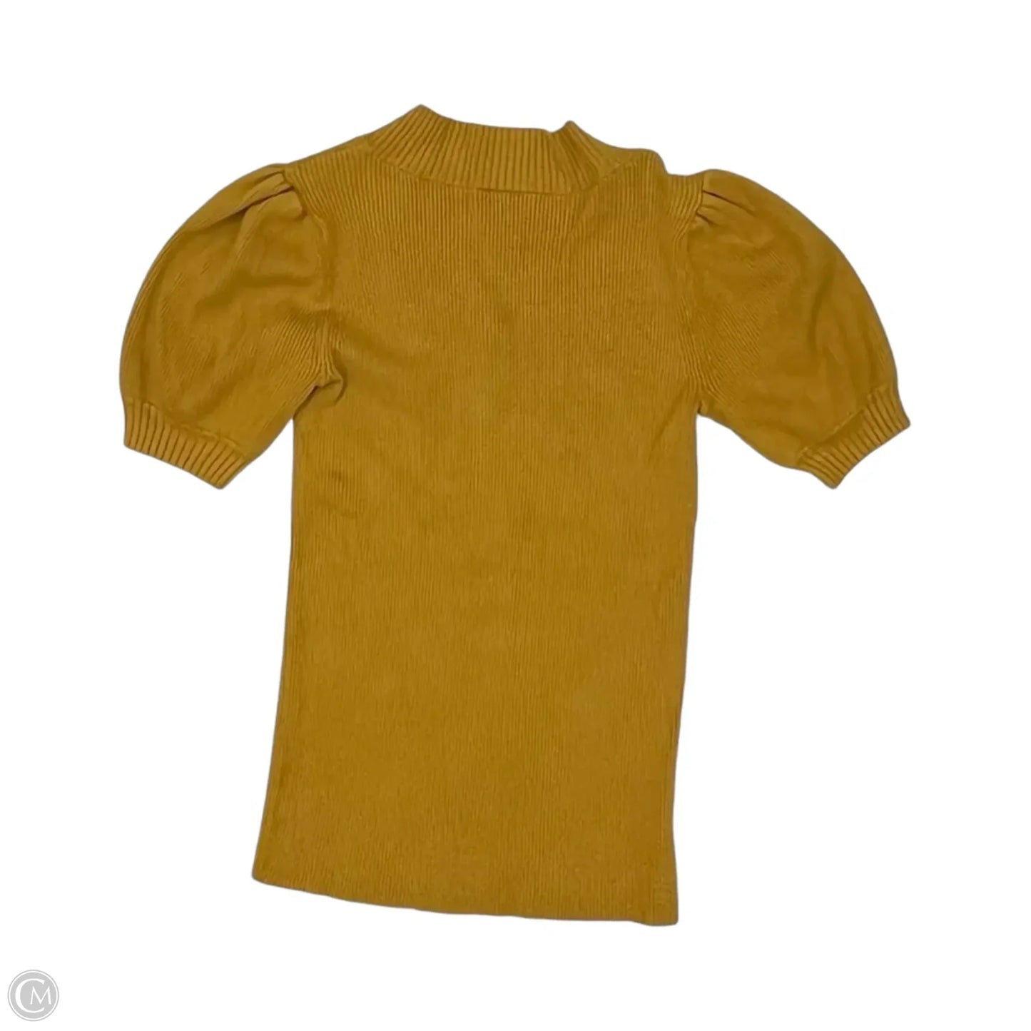 Sweater Short Sleeve By Ann Taylor In Gold, Size: Mp