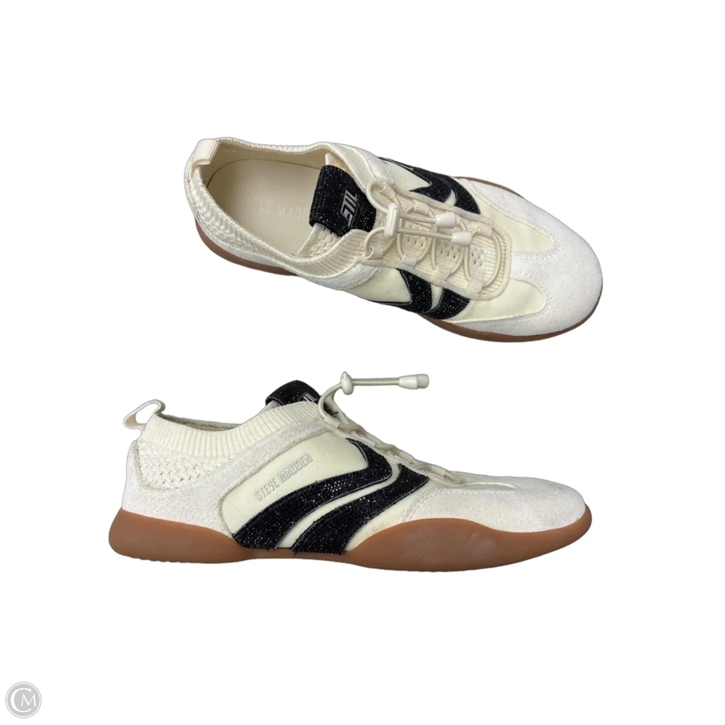 Shoes Sneakers By Steve Madden In Black & Cream, Size: 7
