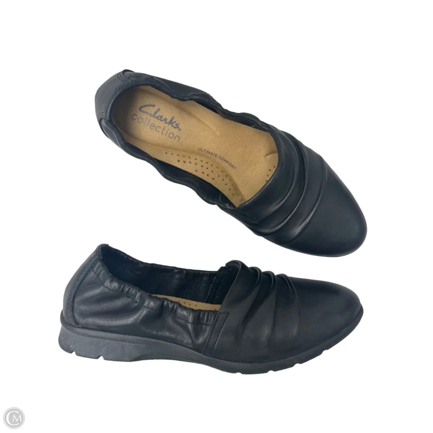 Shoes Flats By Clarks In Black, Size: 5.5