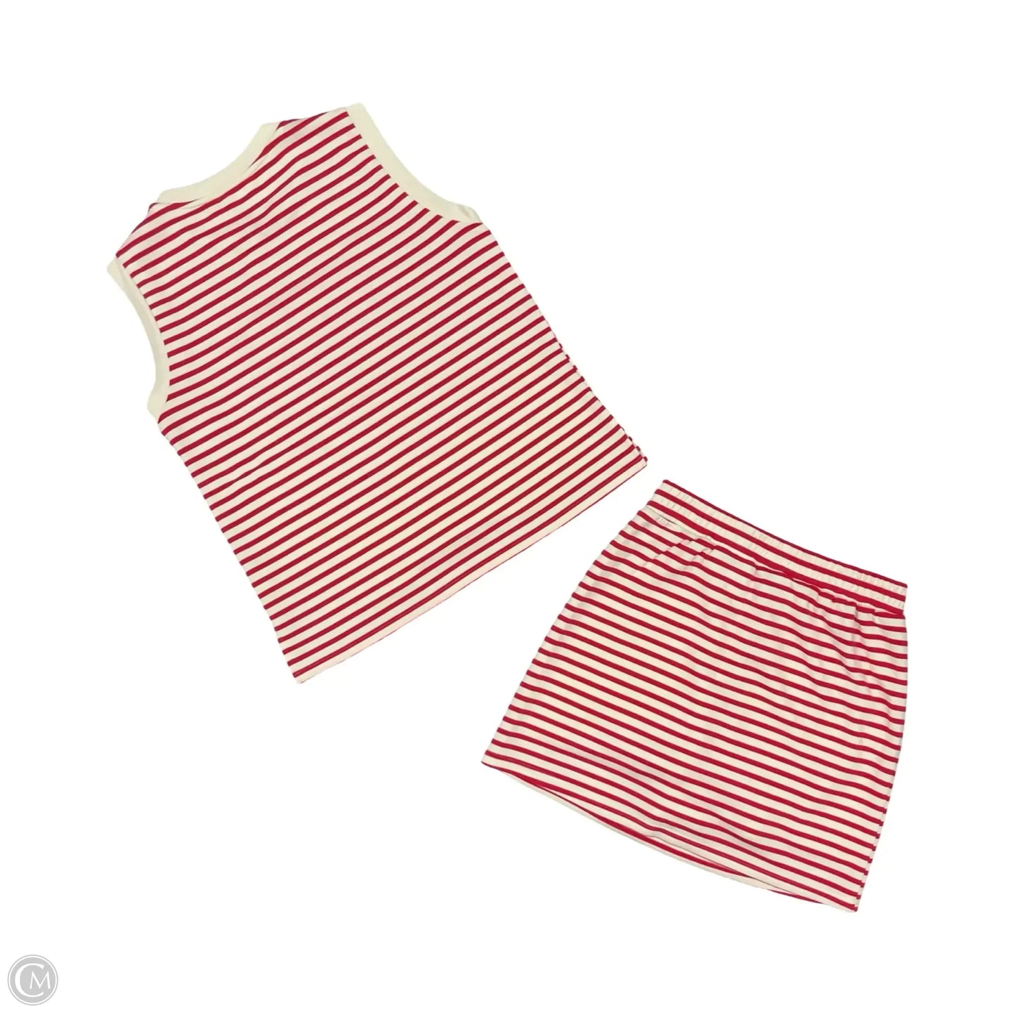Skort 2pc Set By Cmc In Cream & Red, Size: M