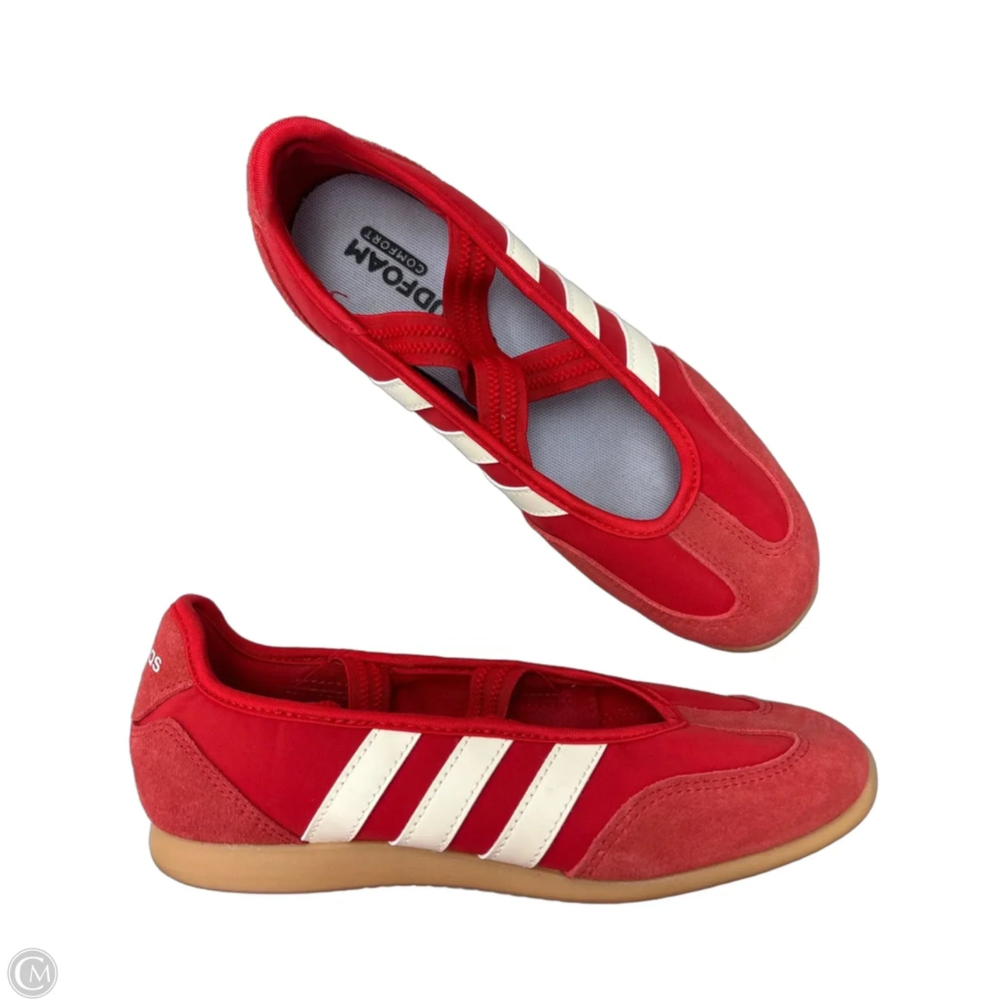 Shoes Flats By Adidas In Red, Size: 7.5