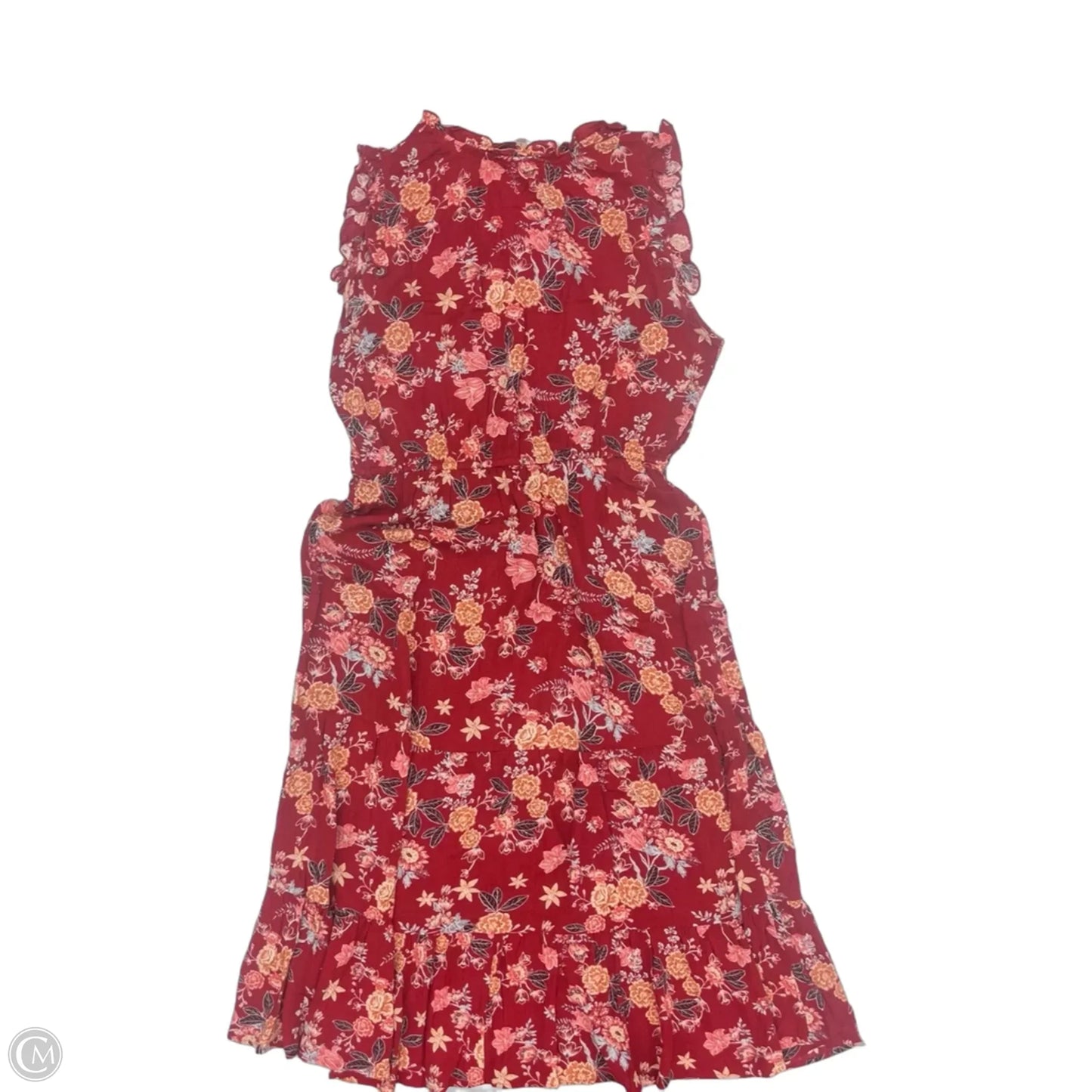 Dress Party Midi By Clothes Mentor In Red, Size: L