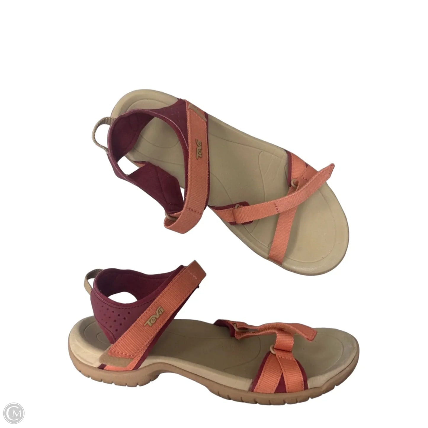 Sandals Flats By Teva In Orange, Size: 7.5