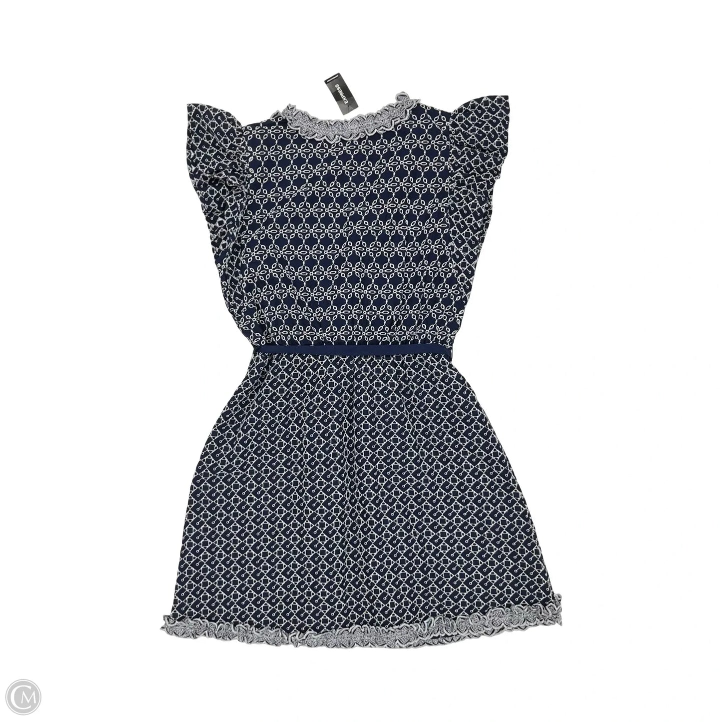 Dress Party Short By Express In Blue & White, Size: M