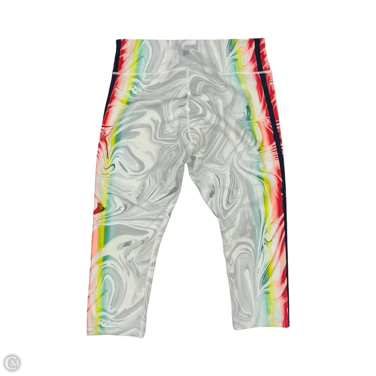 Athletic Leggings Capris By Fila In Blue & Yellow, Size: Xxl