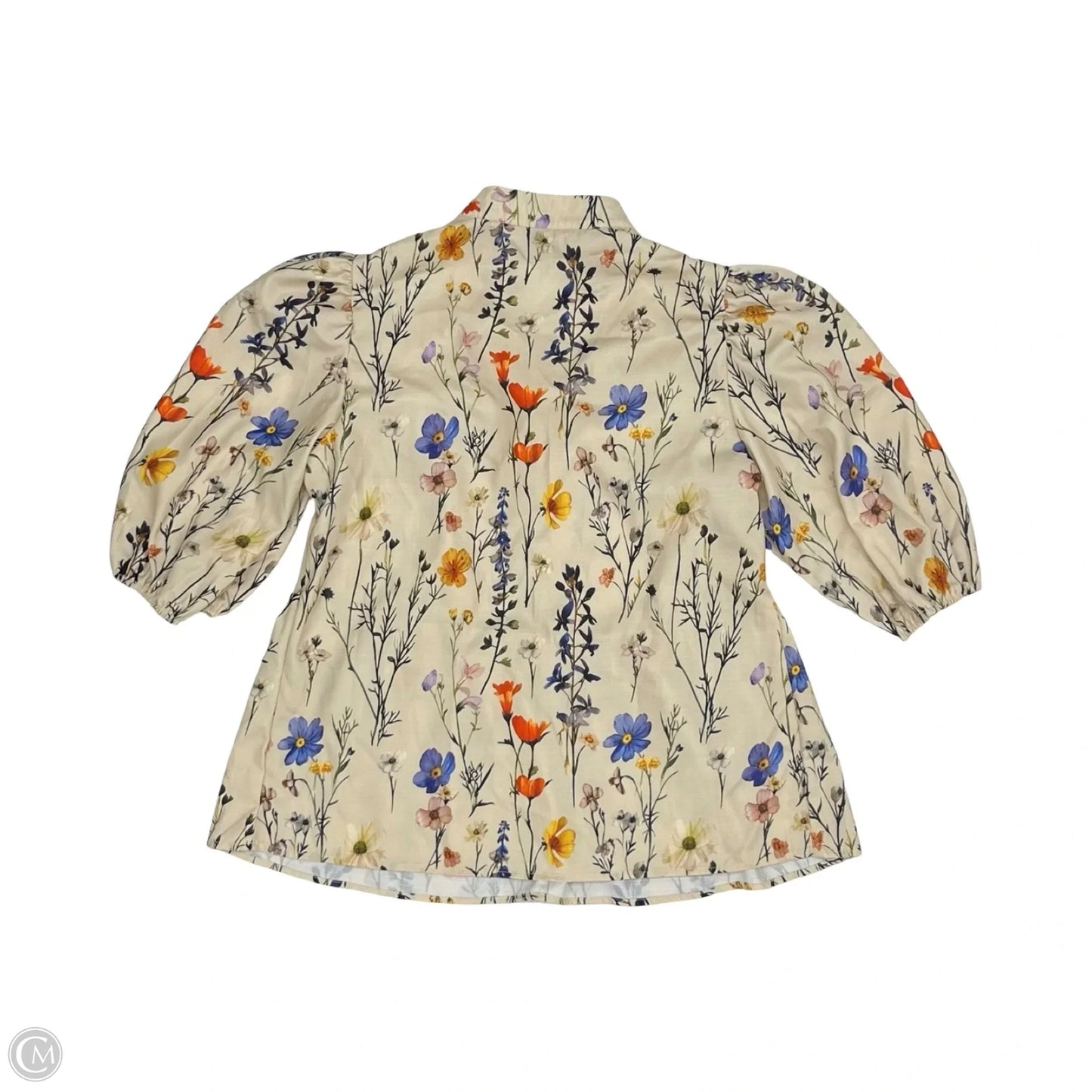 Blouse Short Sleeve By Shein In Floral Print, Size: S