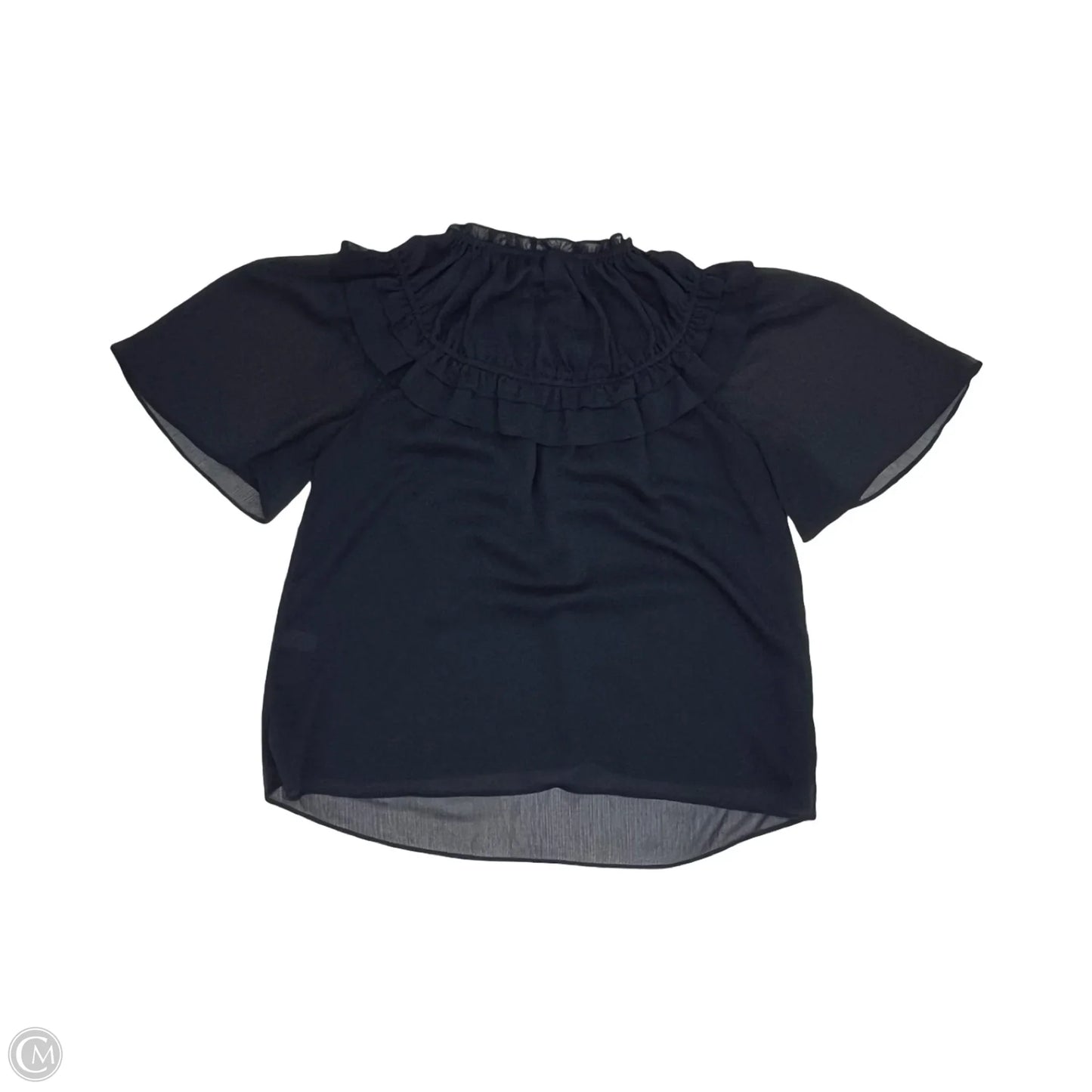 Blouse Short Sleeve By Cato In Navy, Size: S