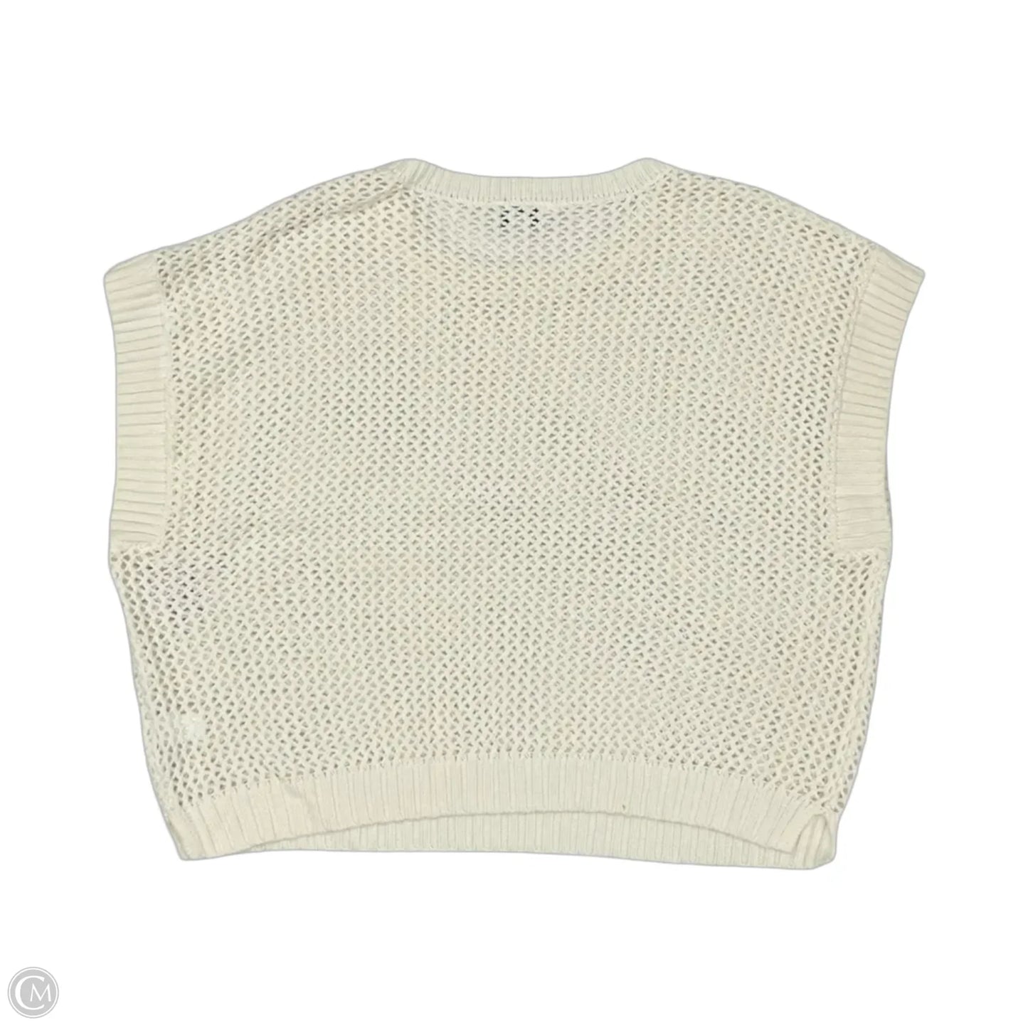 Sweater Short Sleeve By Cece In White, Size: Xl
