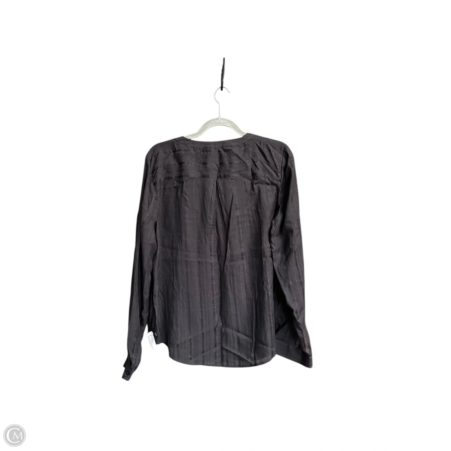 Blouse Long Sleeve By Loft In Black, Size: L