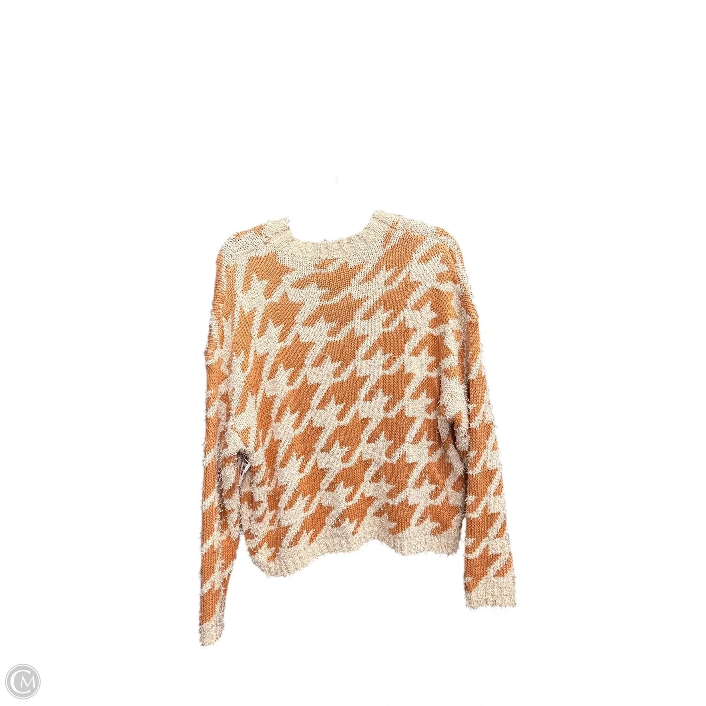 Sweater By Easel In Cream & Orange, Size: S