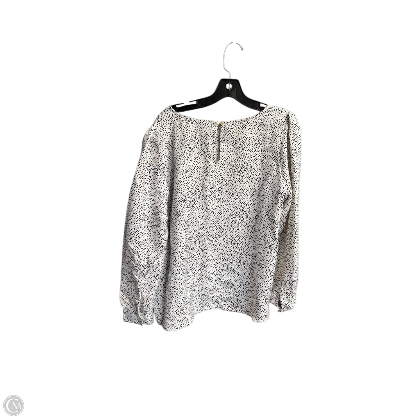 Top Long Sleeve By Loft In Polkadot Pattern, Size: L
