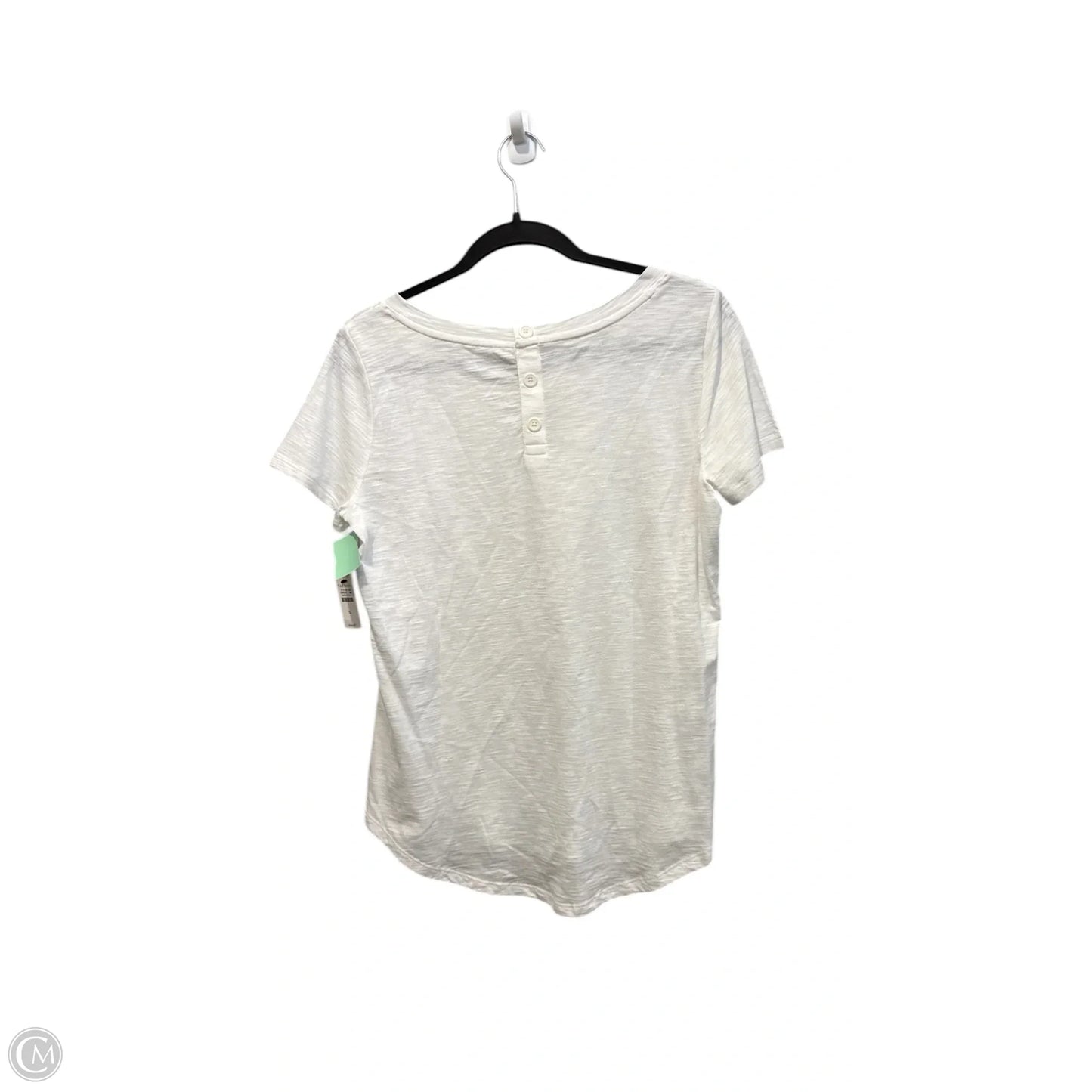 Top Short Sleeve Basic By Talbots In White, Size: S
