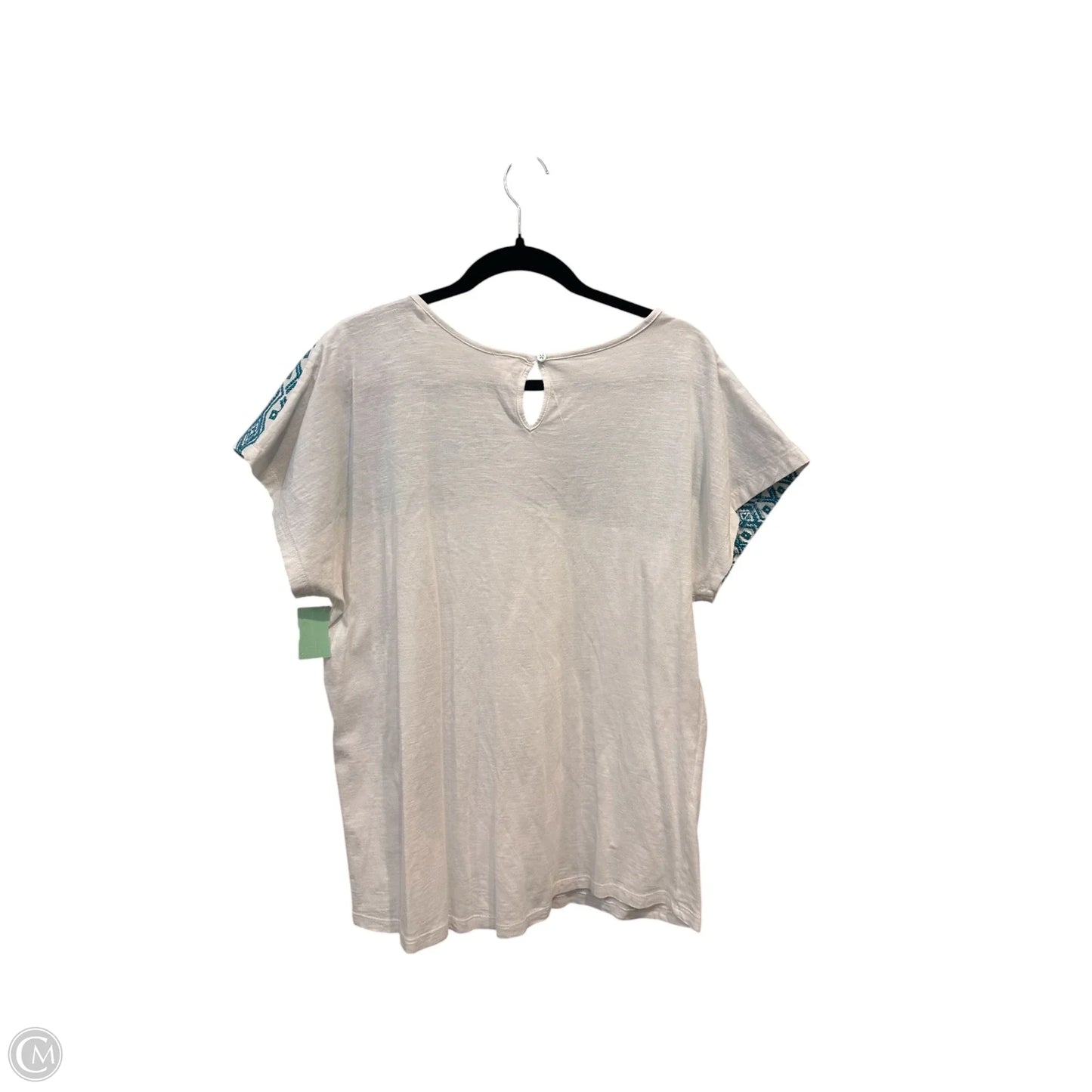 Top Short Sleeve By Clothes Mentor In White, Size: L