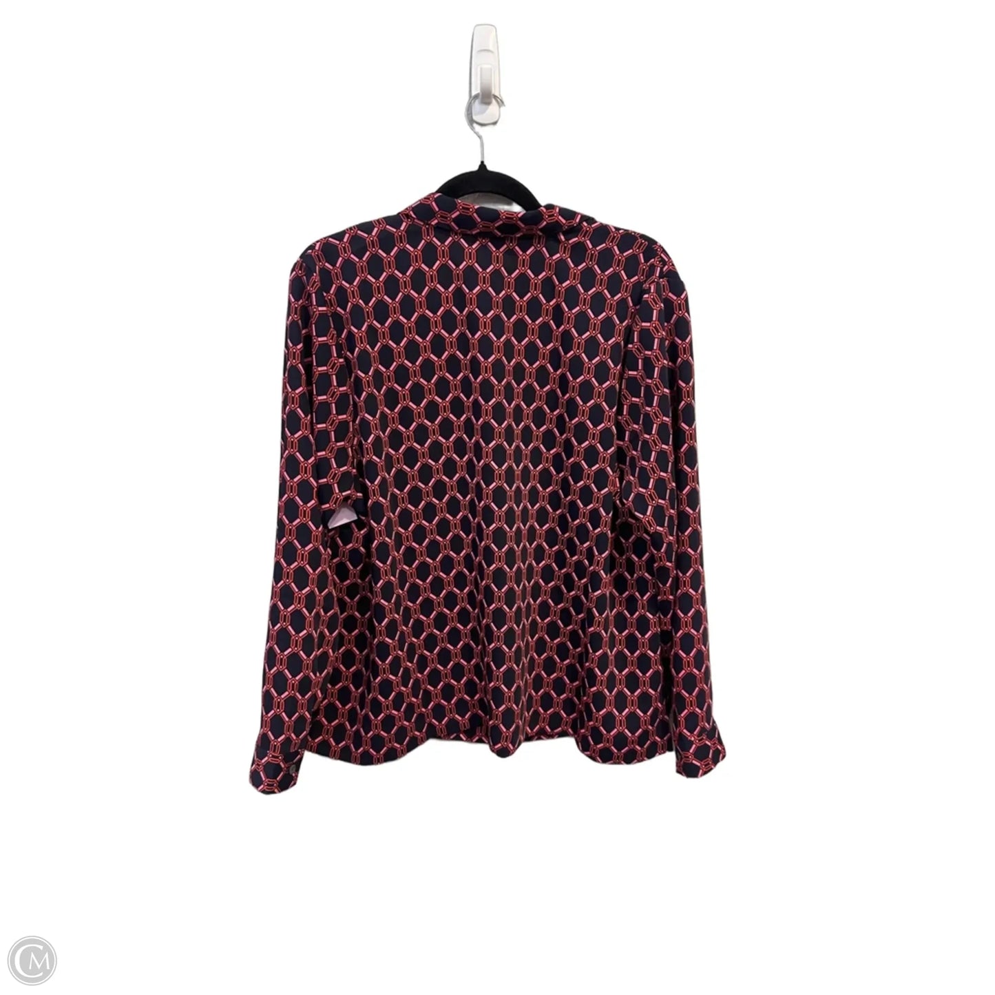Blouse Long Sleeve By J. Jill In Geometric Pattern, Size: Lp