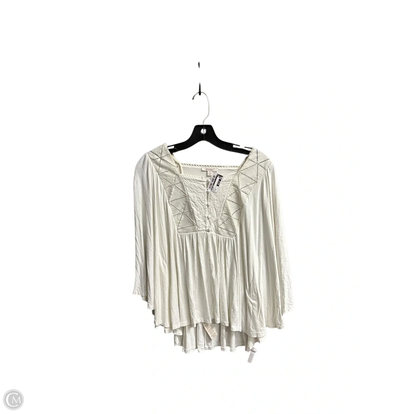Top Short Sleeve By Ella Moss In White, Size: M