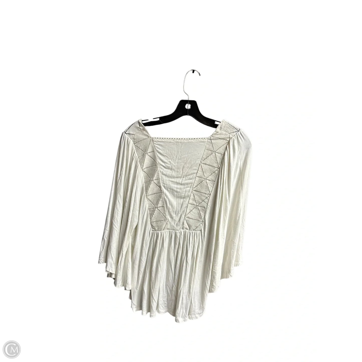 Top Short Sleeve By Ella Moss In White, Size: M