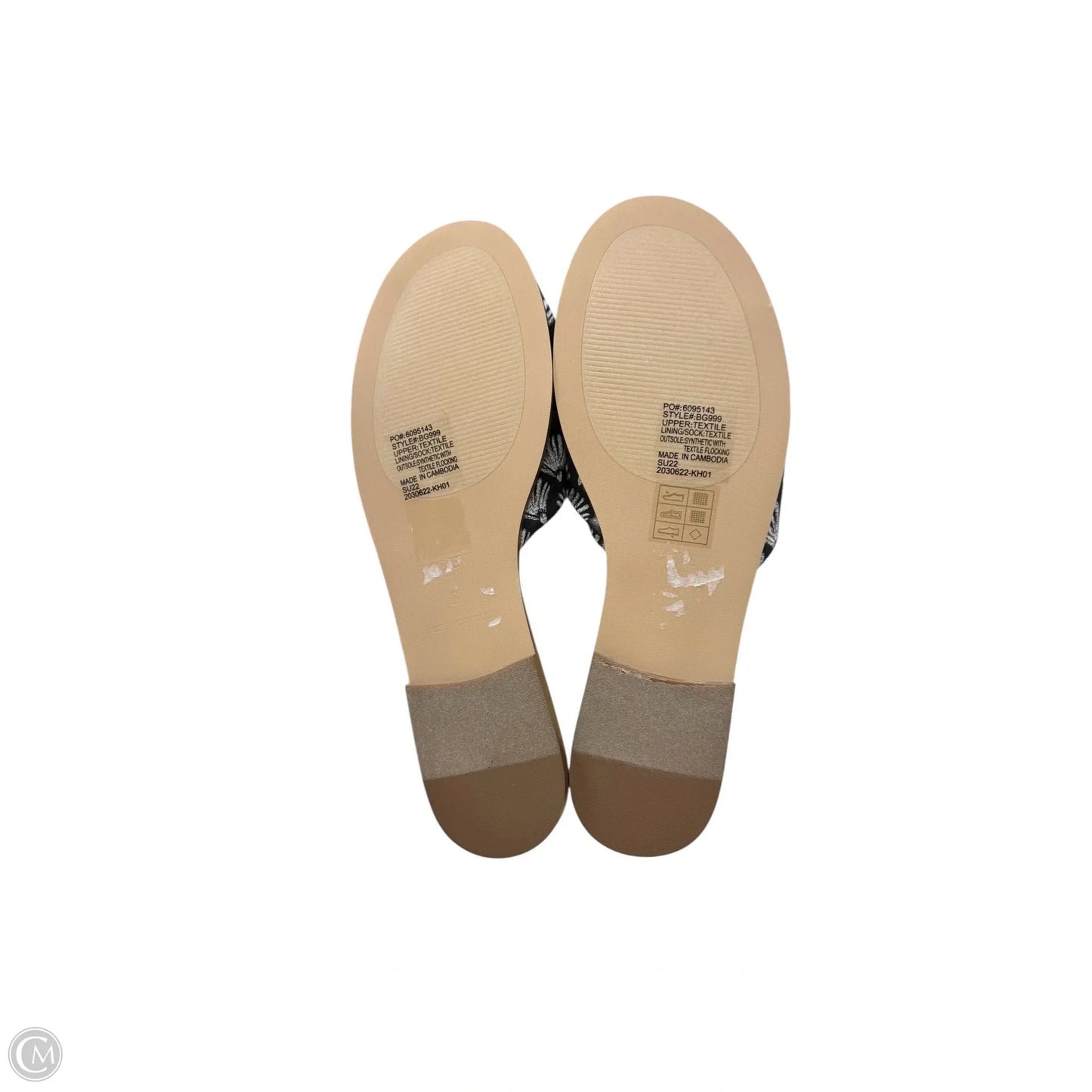 Sandals Flats By J. Crew In Black & White, Size: 8