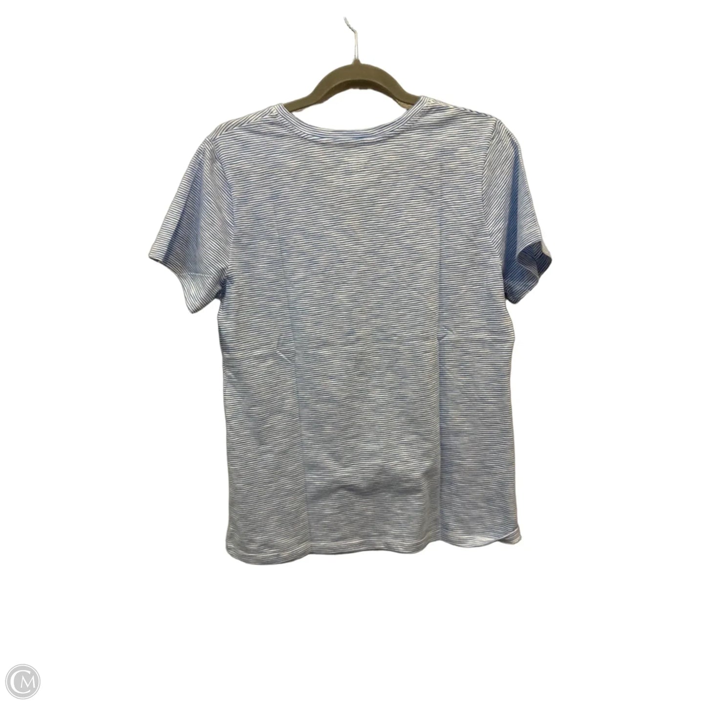 Top Short Sleeve Basic By Time And Tru In Blue & White, Size: M