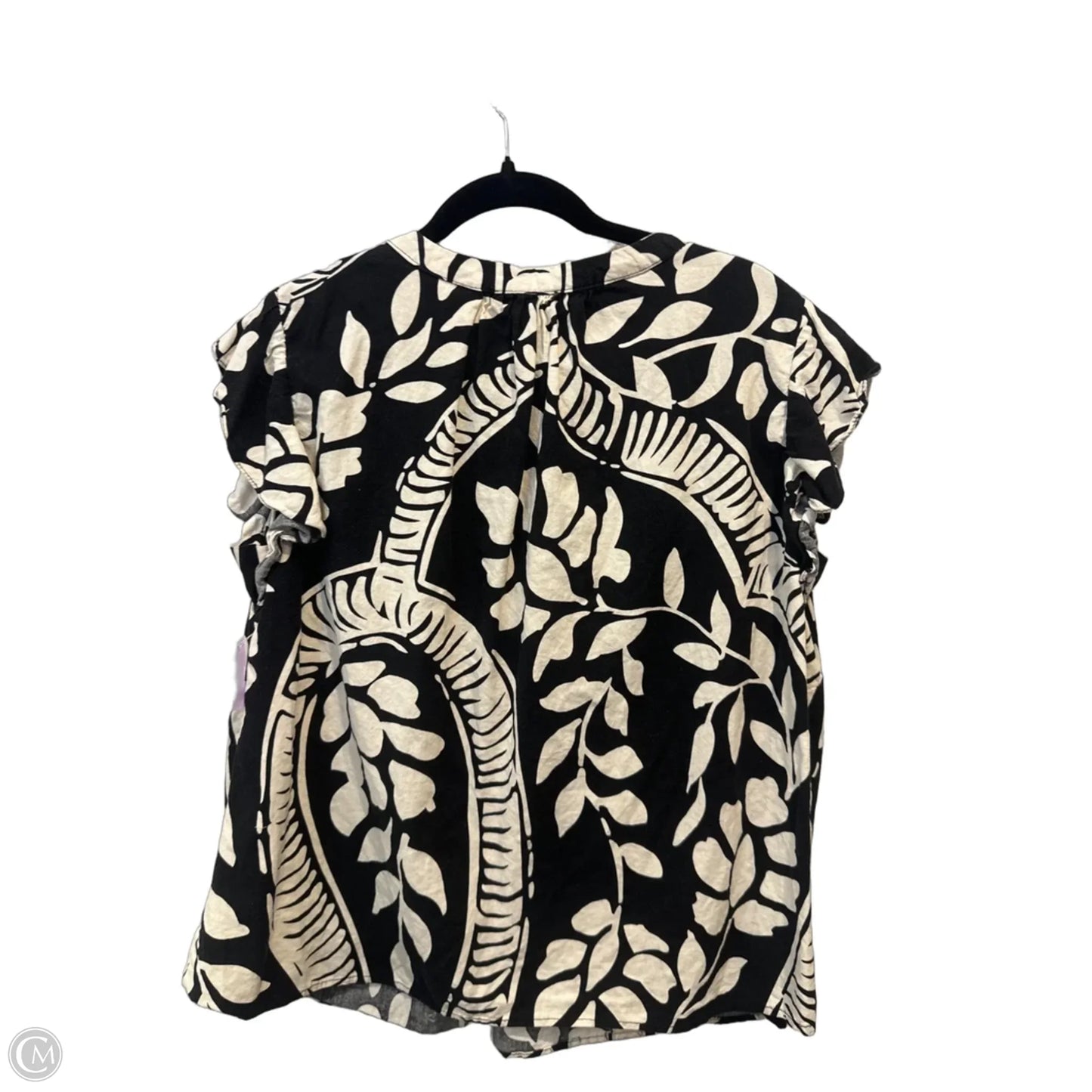 Top Sleeveless By Christian Siriano In Black & White, Size: 2x