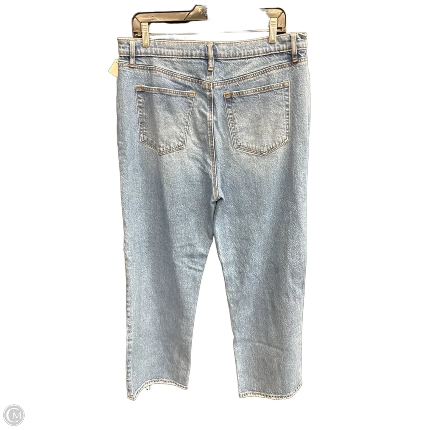 Jeans Straight By Loft In Blue Denim, Size: 14