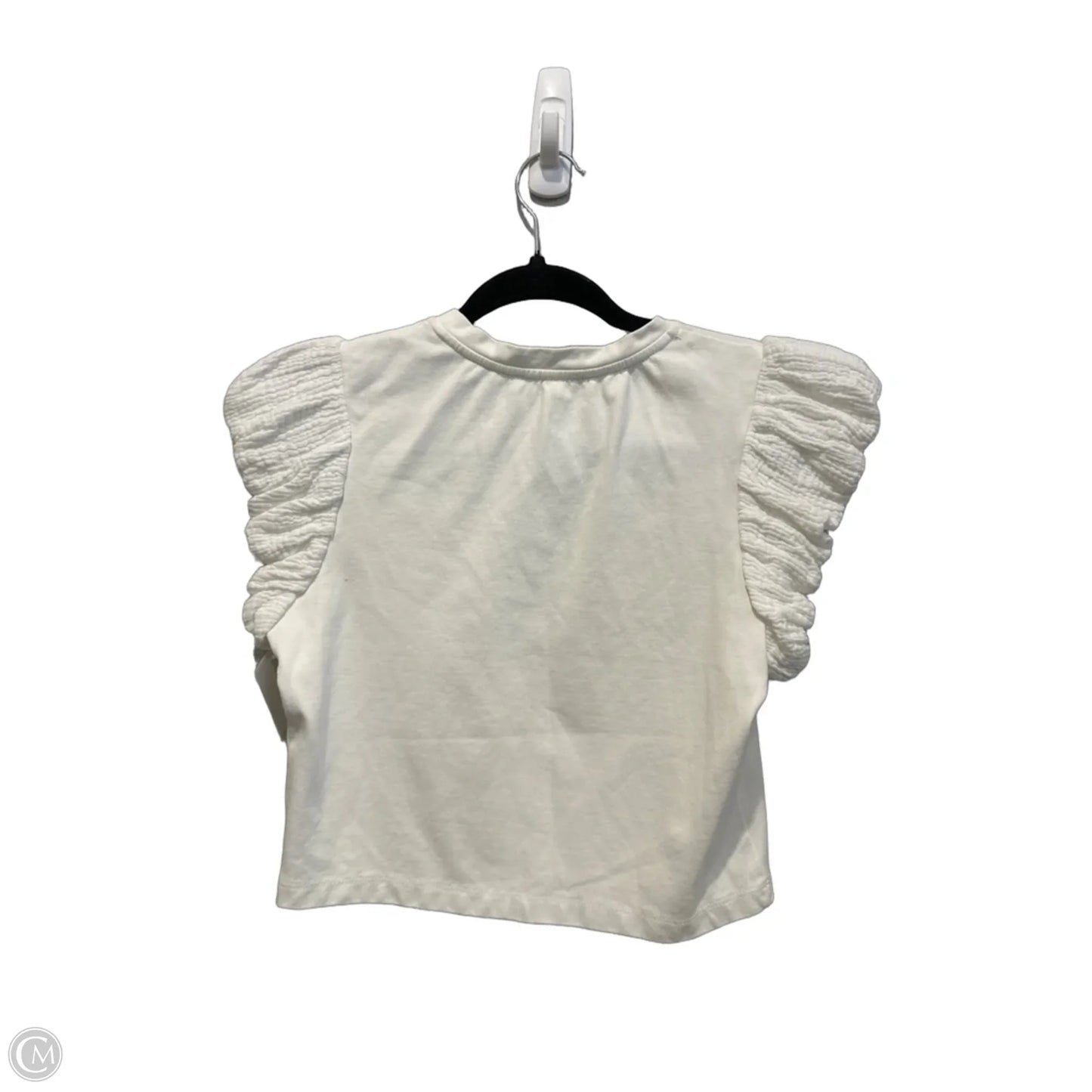 Top Short Sleeve By Clothes Mentor In White, Size: S