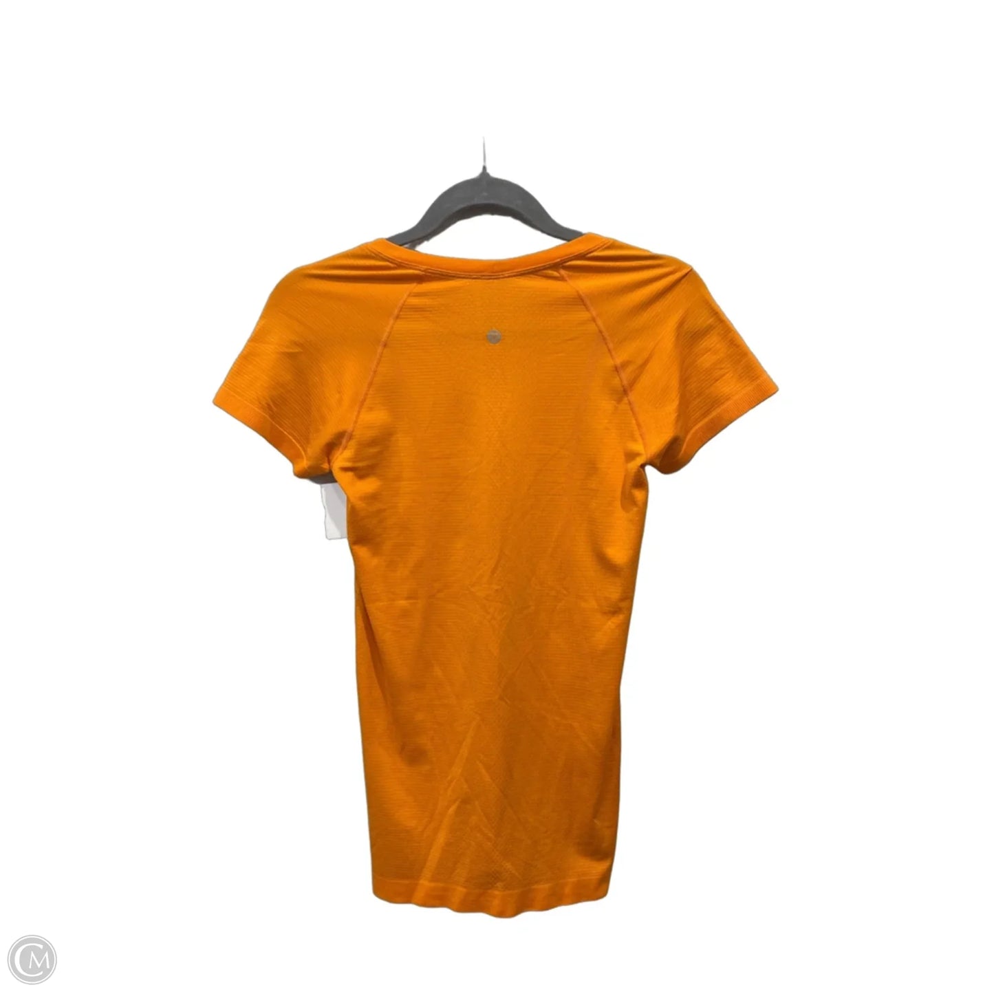 Athletic Top Short Sleeve By Lululemon In Orange, Size: S