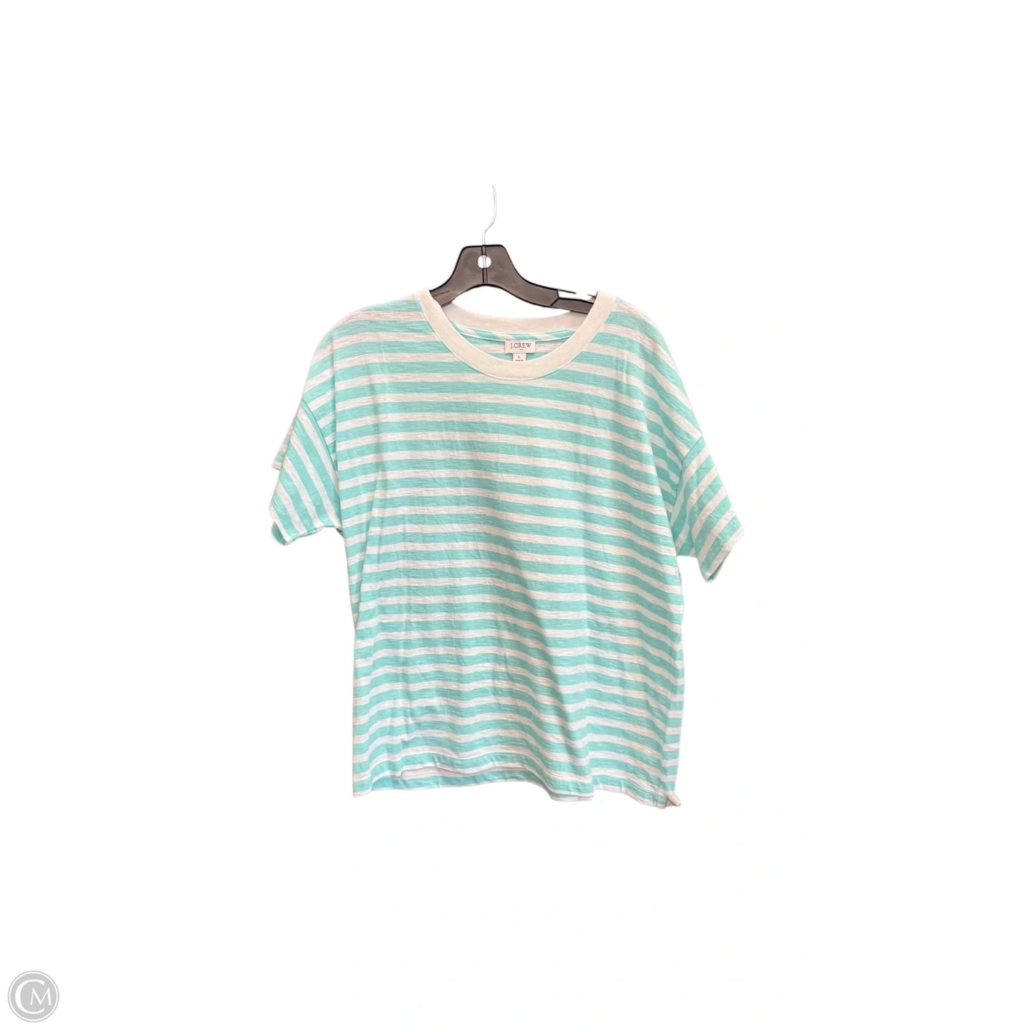 Top Short Sleeve By J. Crew In Striped Pattern, Size: L