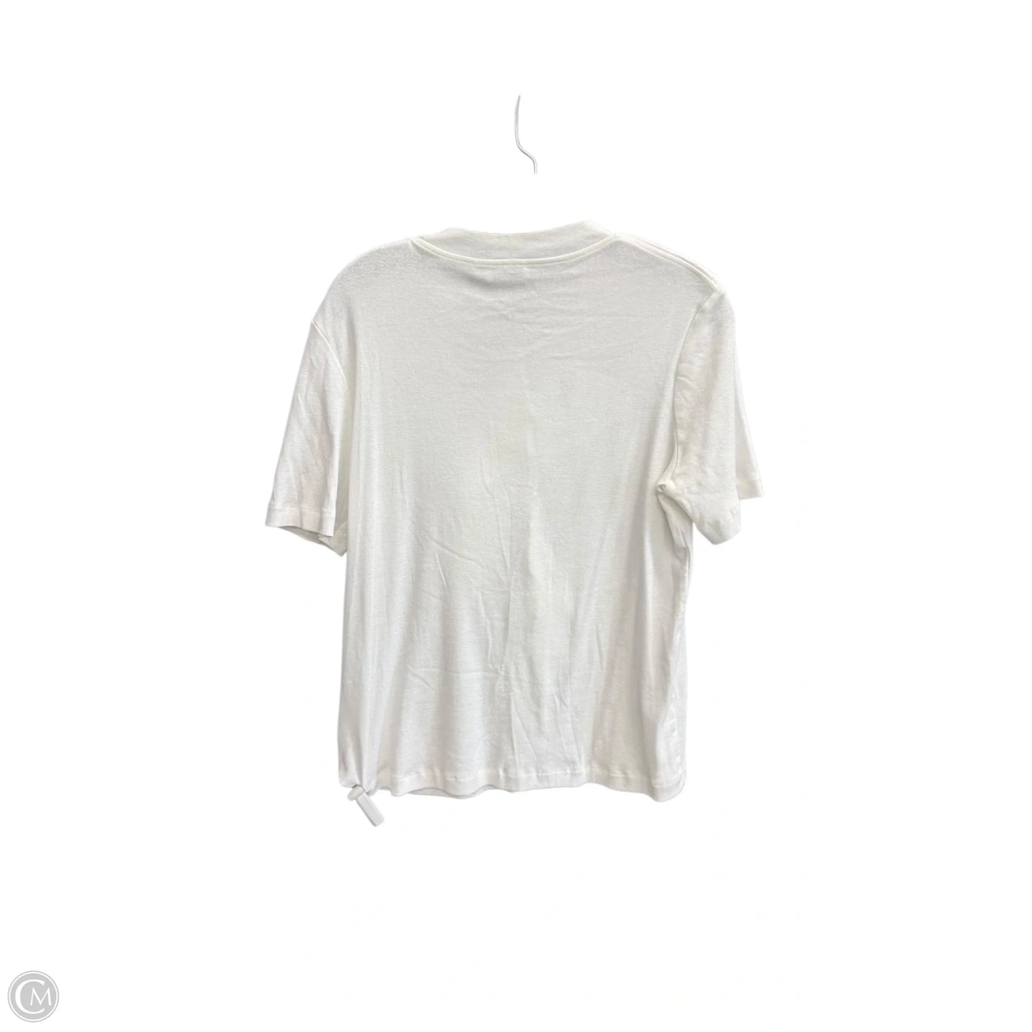 Top Short Sleeve By Clothes Mentor In White, Size: M