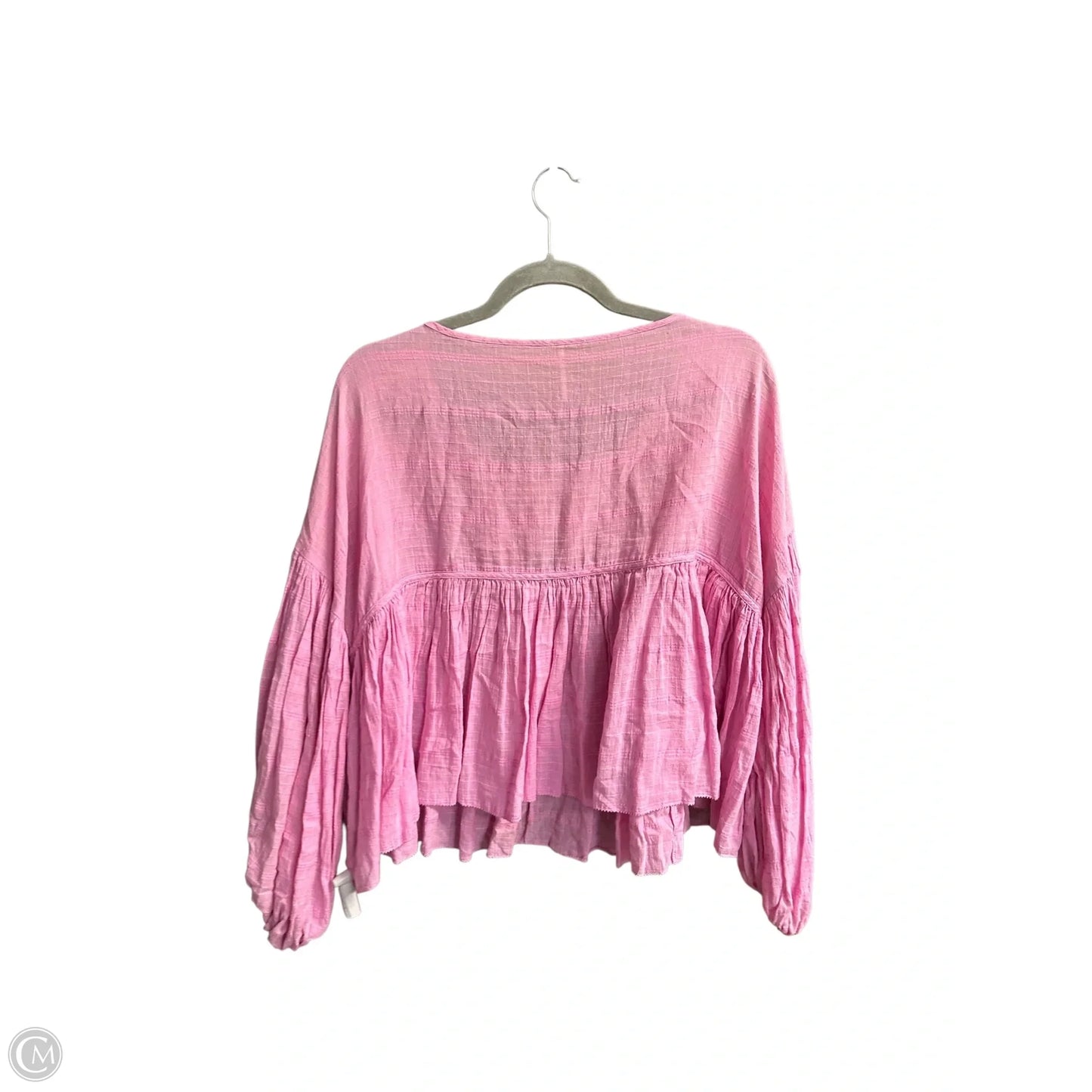 Top Long Sleeve By Free People In Pink, Size: M