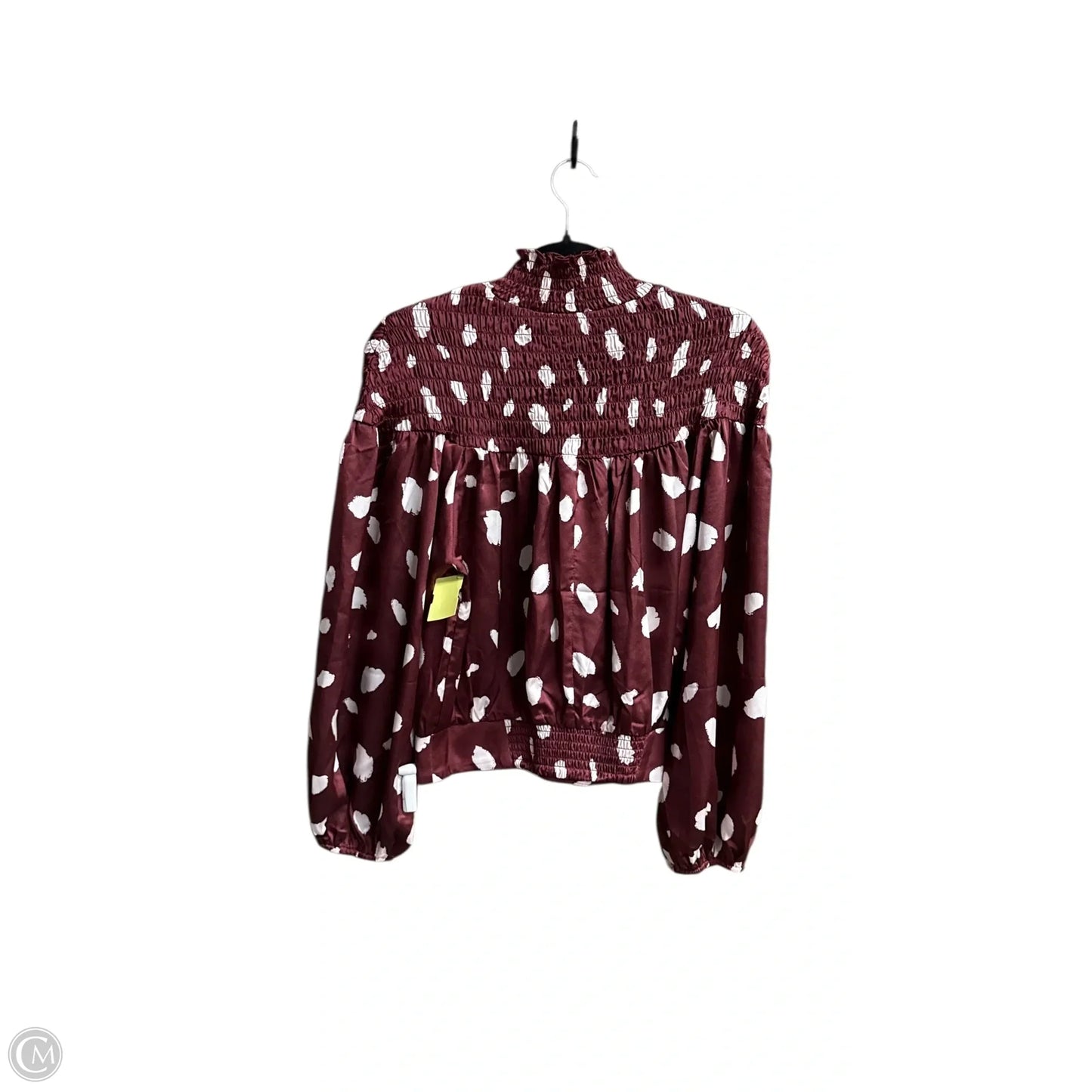 Top Long Sleeve By Sugar Lips In Polkadot Pattern, Size: M