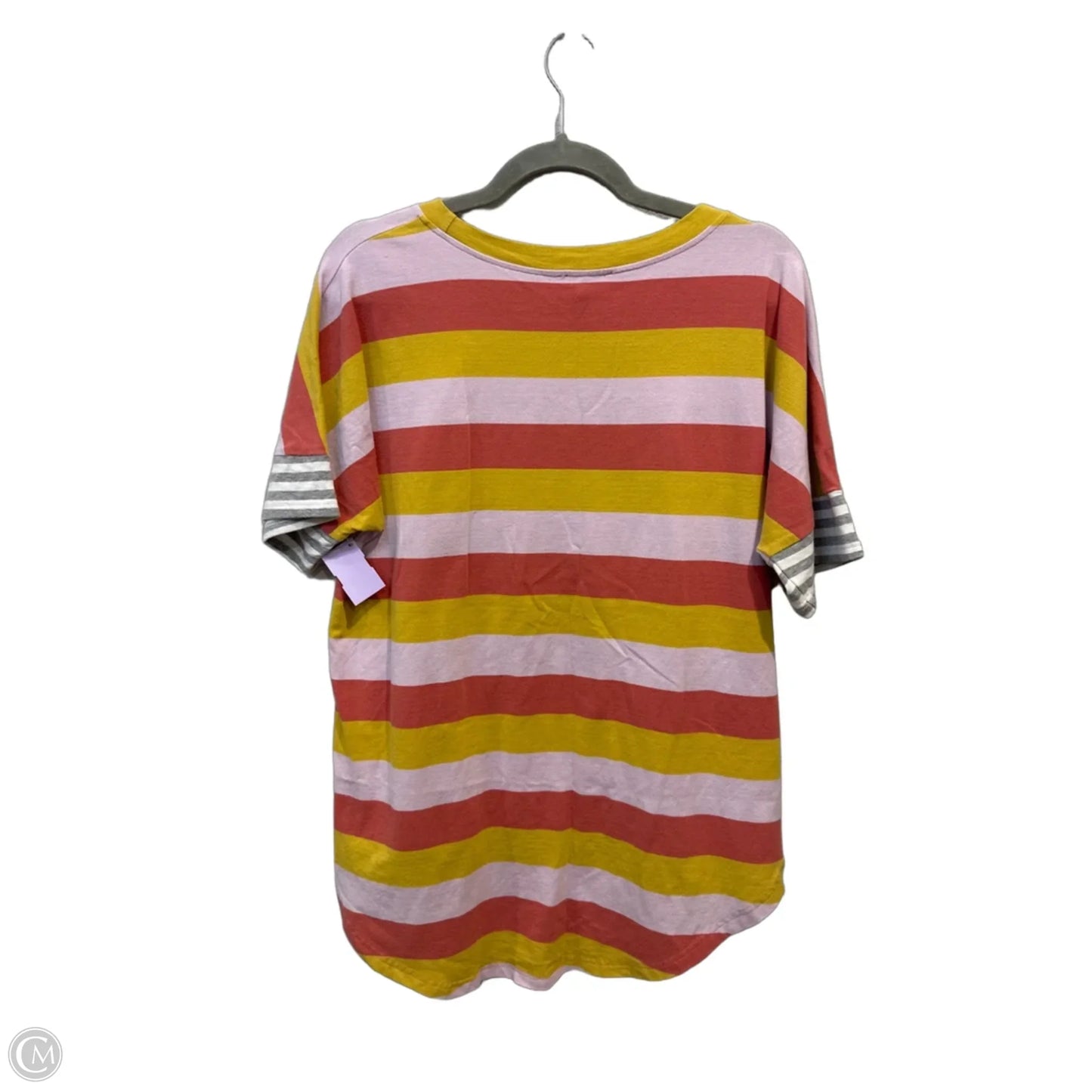Top Short Sleeve By Umgee In Striped Pattern, Size: S