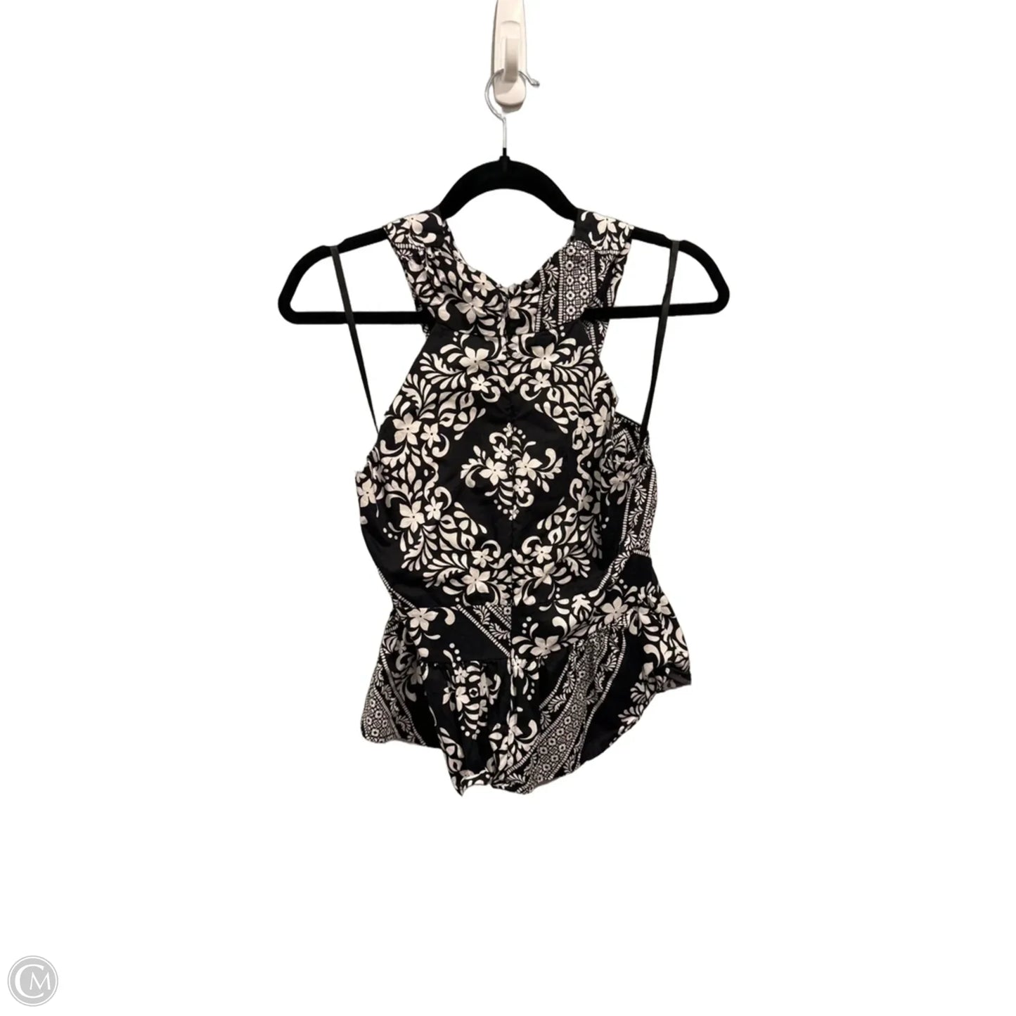 Top Sleeveless By Loft In Black & White, Size: S