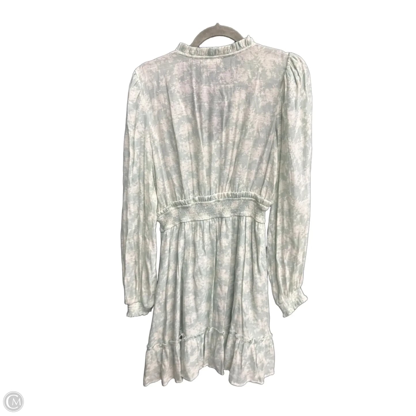 Dress Casual Midi By Blu Pepper In Green & White, Size: L