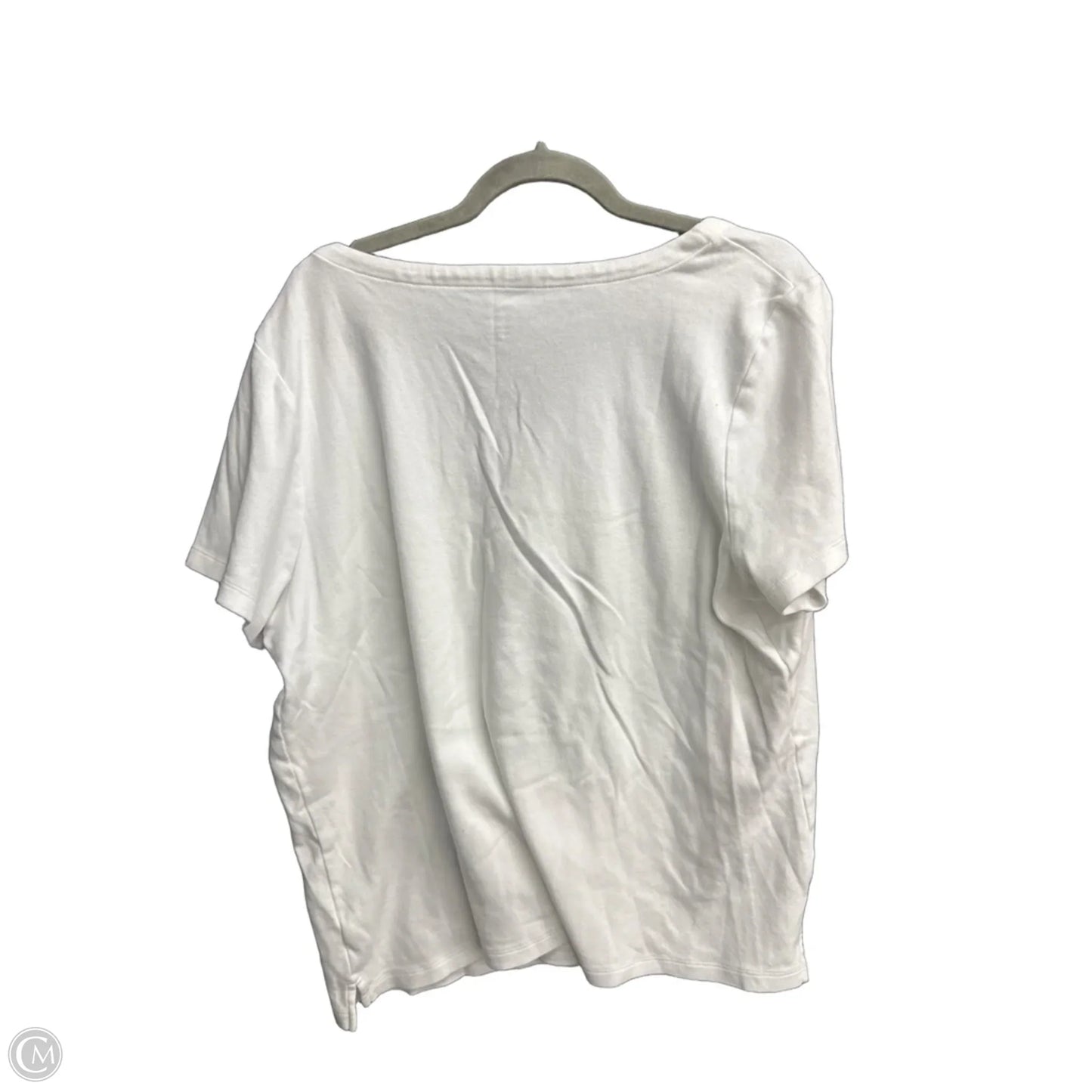 Top Short Sleeve By Kim Rogers In White, Size: Xl