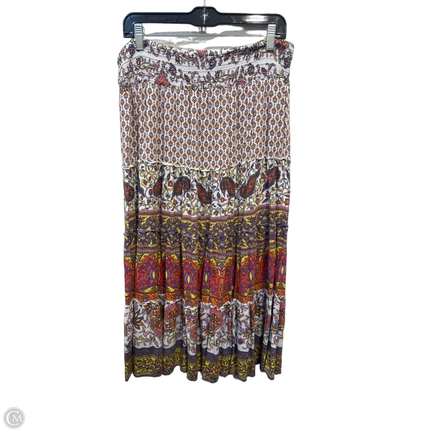 Skirt Midi By John Mark In Floral Print, Size: 12
